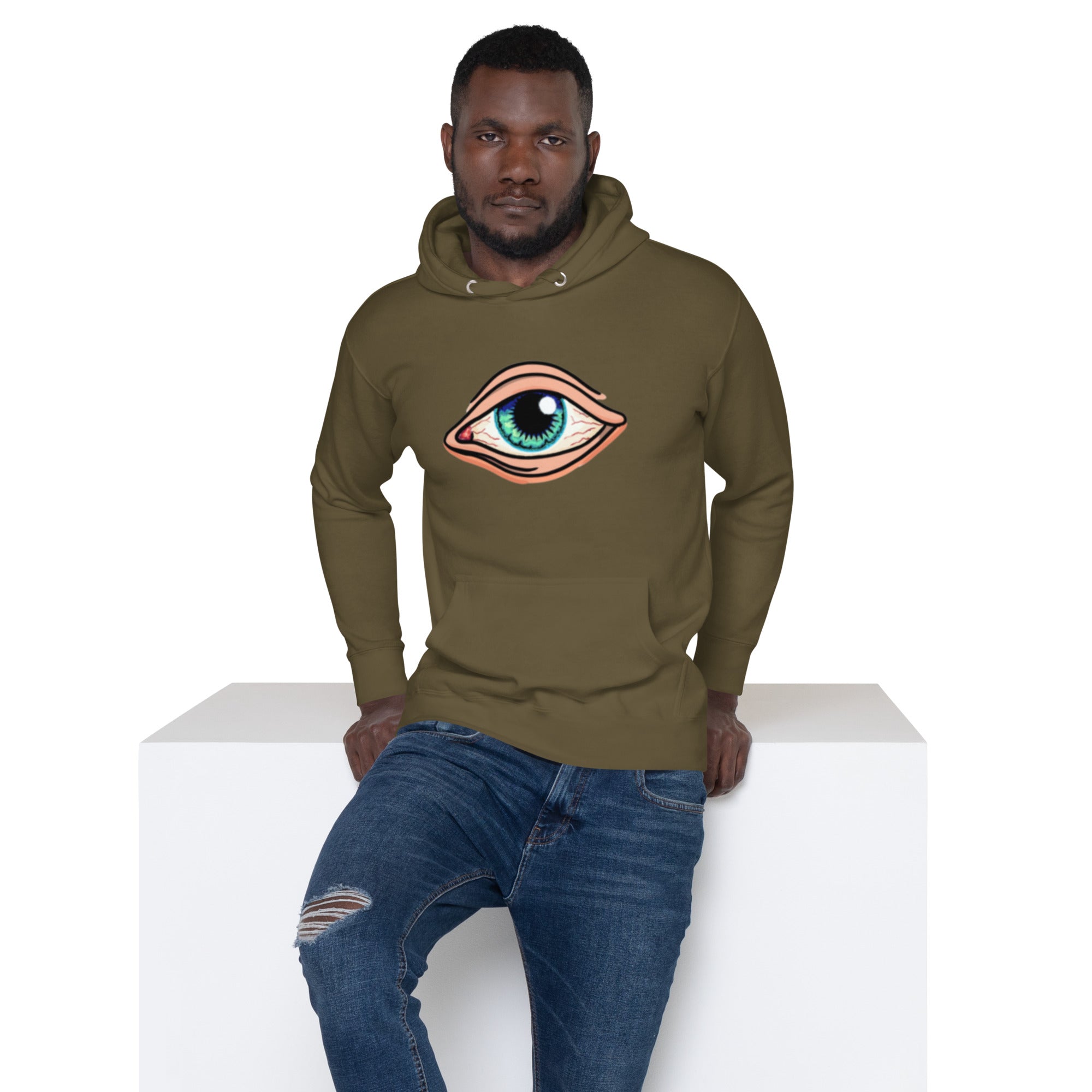 EYE Hoodie - EYE SEE YOU Mystical Design, Premium Comfort "ALL SEEING EYE" 3RD EYE HOODIE