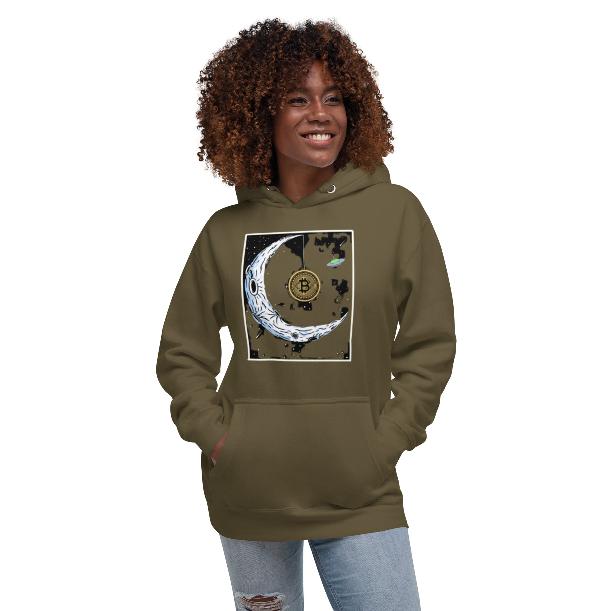 Bitcoin to the Moon Hoodie - Iconic Design, Premium Comfort for BTC Enthusiasts UFO