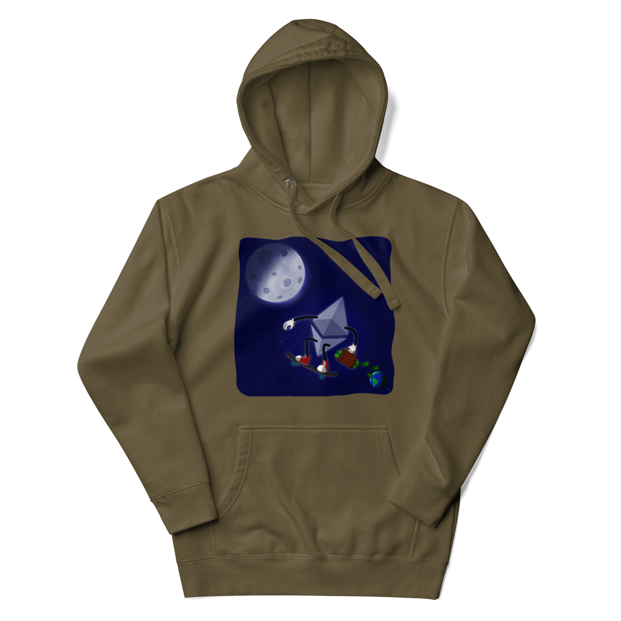 Ethereum to The Moon Hoodie-Ethereum Enthusiast Hoodie - Ultimate Comfort for ETH Fans, Premium Quality