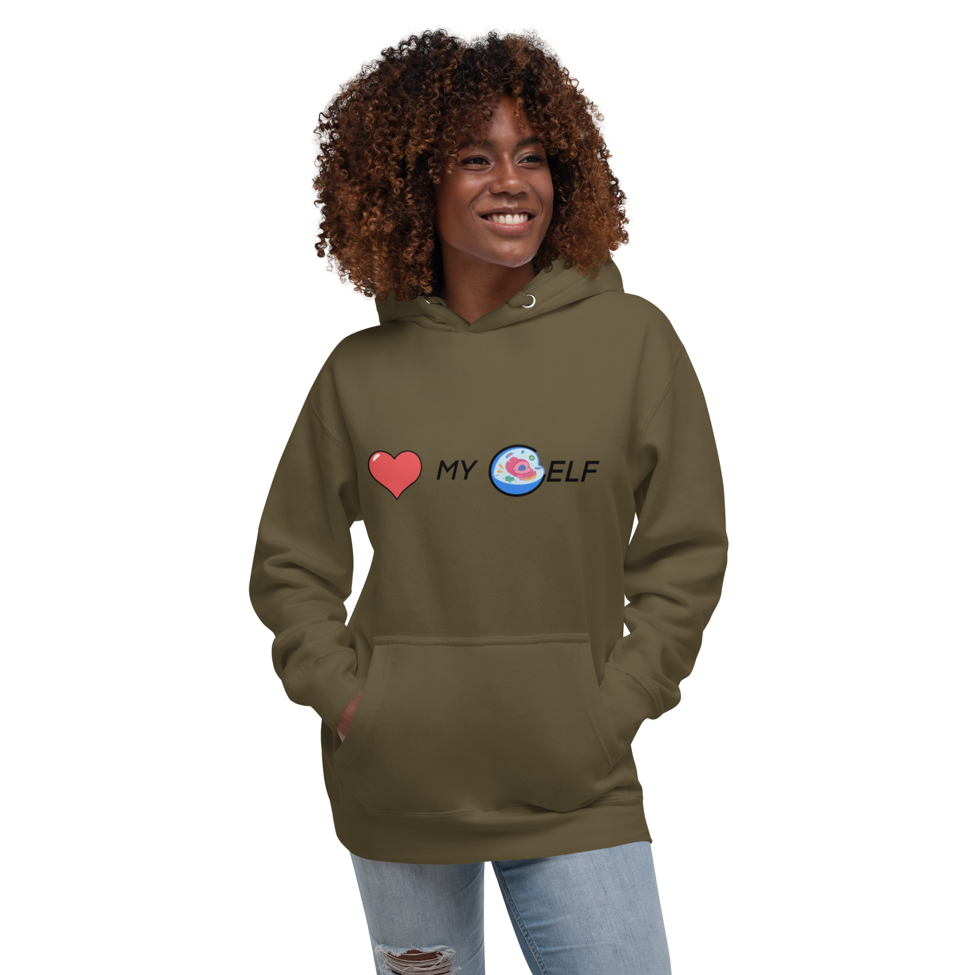 Cell-f Love Hoodie - Self-Love Design, Premium Comfort "CELLULAR LOVE" DNA HEALING