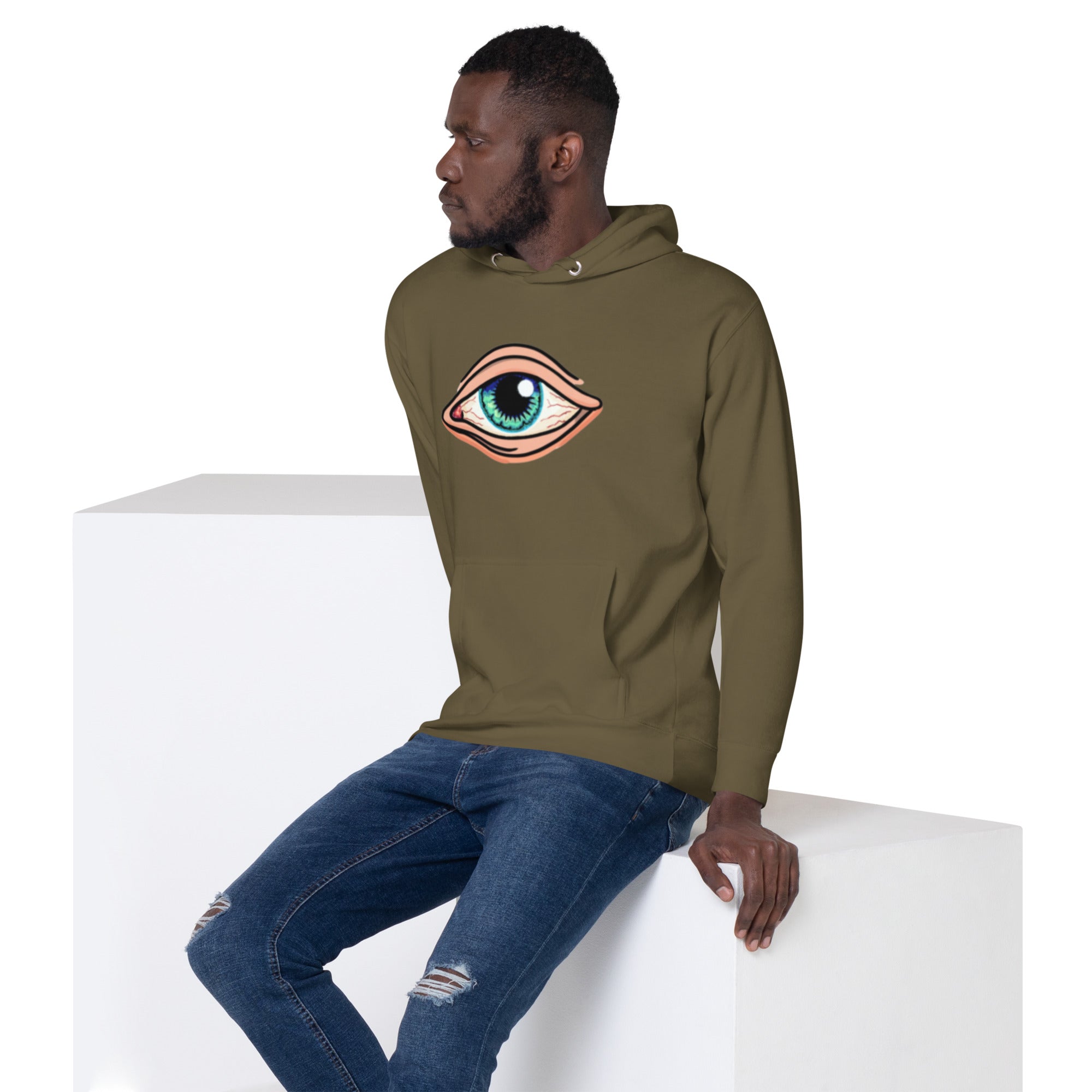 EYE Hoodie - EYE SEE YOU Mystical Design, Premium Comfort "ALL SEEING EYE" 3RD EYE HOODIE