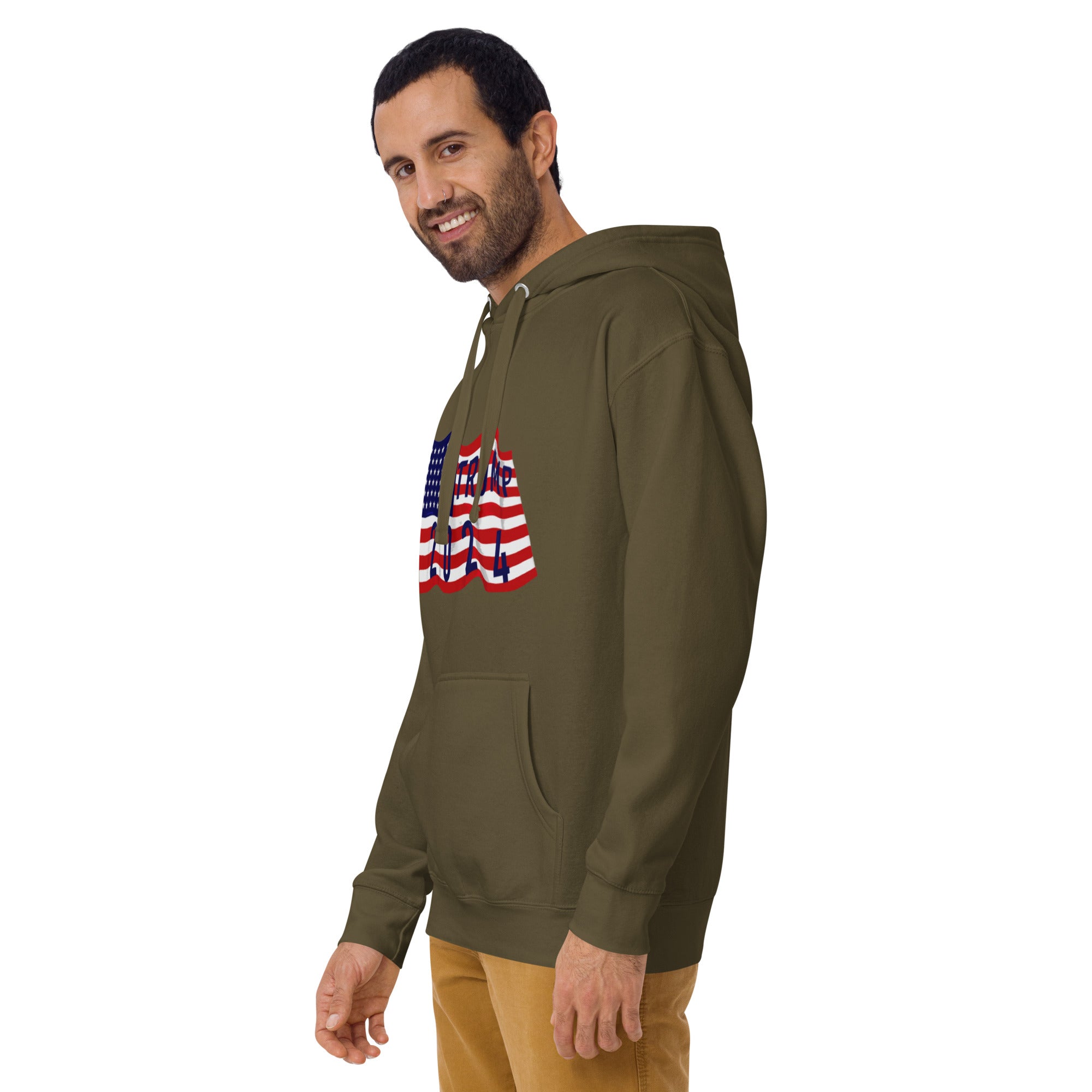 Trump 2024 Flag Hoodie - Patriotic Design, Premium Quality -Trump 2024 Flag #45