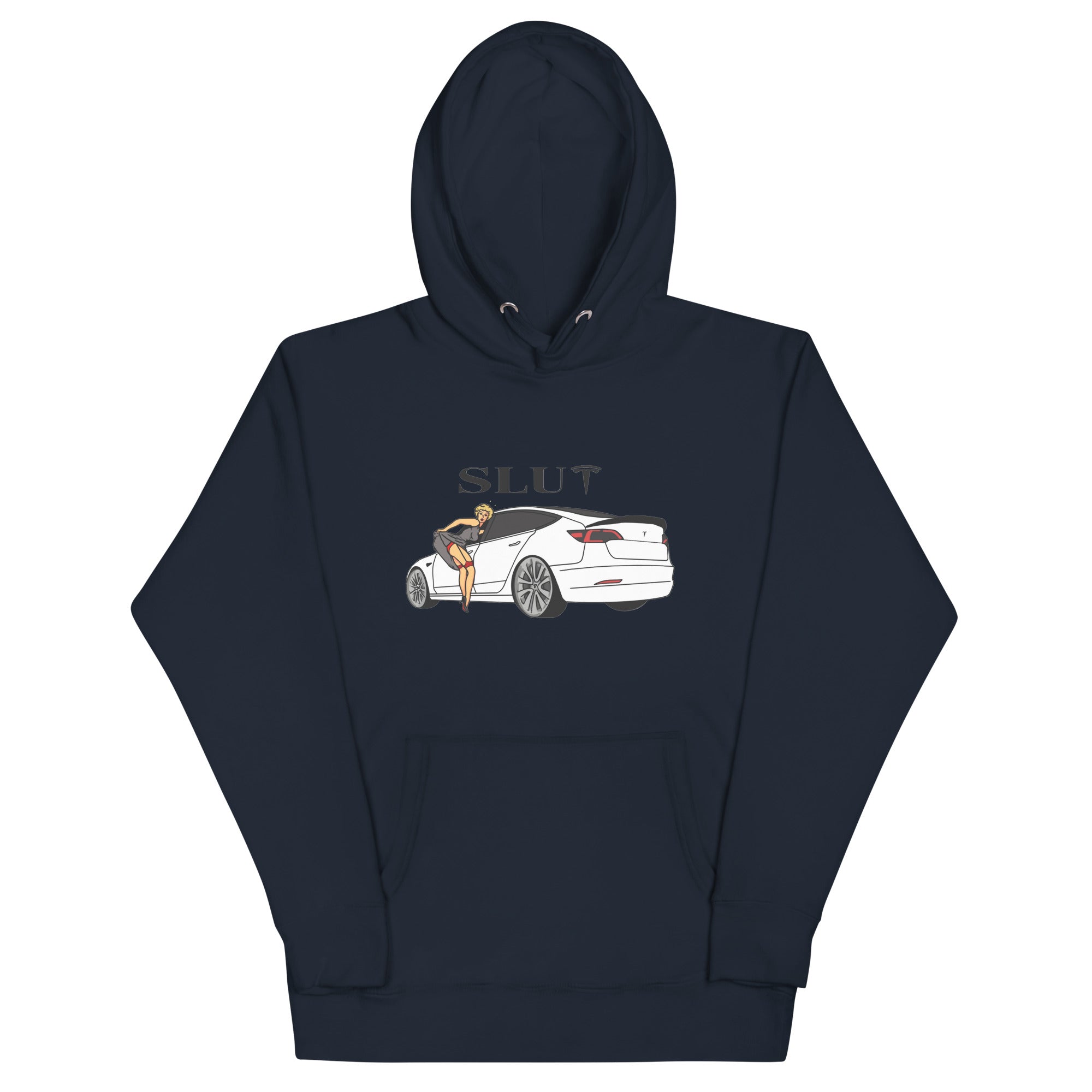 SLUT Tesla Hoodie - Bold Statement, S3XY Premium Comfort TESLA "EV" ELON MUSK CYBER TRUCK