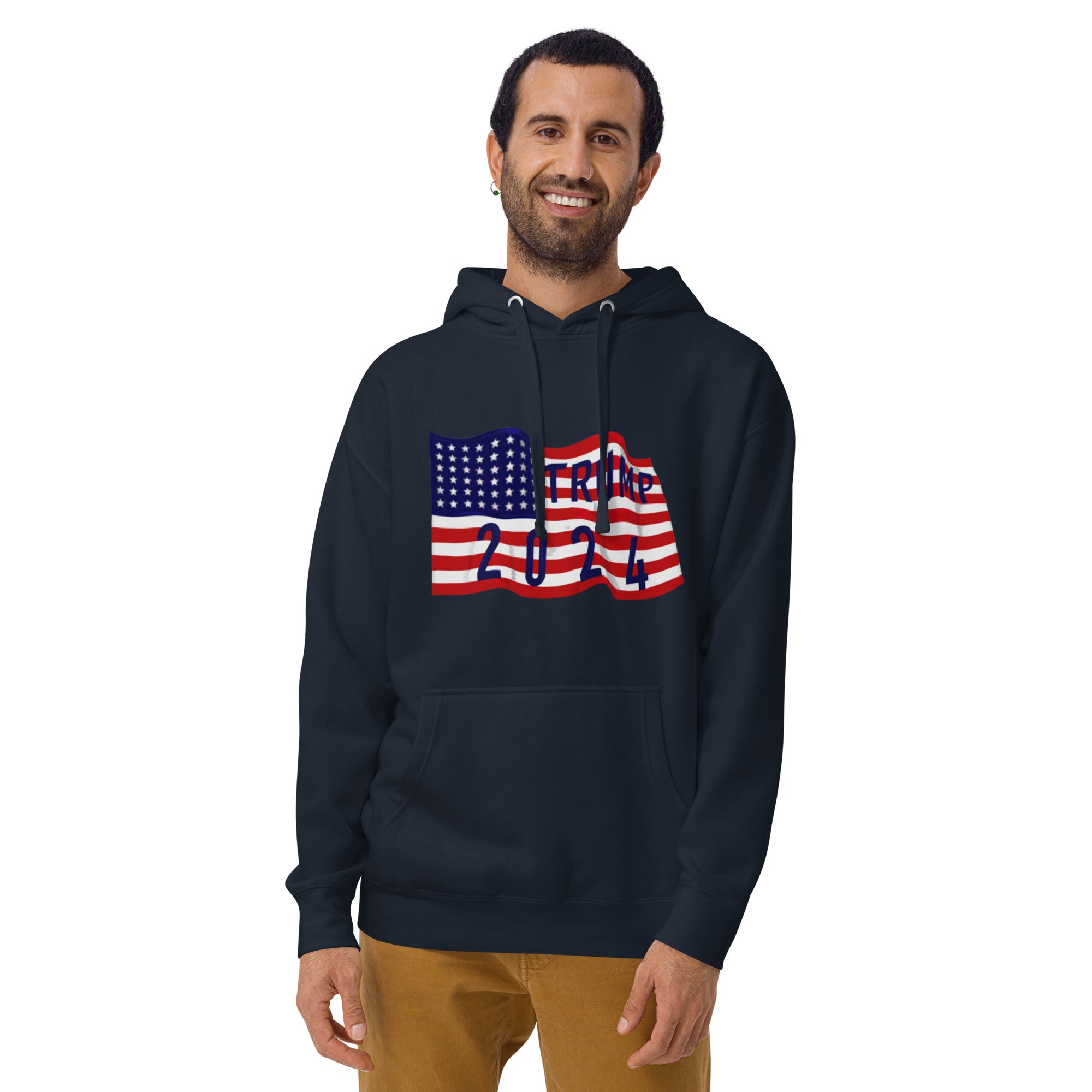 Trump 2024 Flag Hoodie - Patriotic Design, Premium Quality -Trump 2024 Flag #45