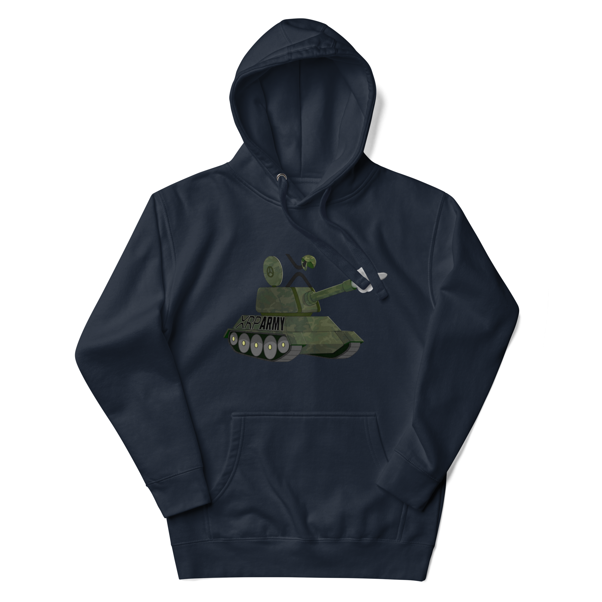 XRP Army RIPPLE Tank Hoodie - Robust Crypto Militia Design, Premium Cotton Blend