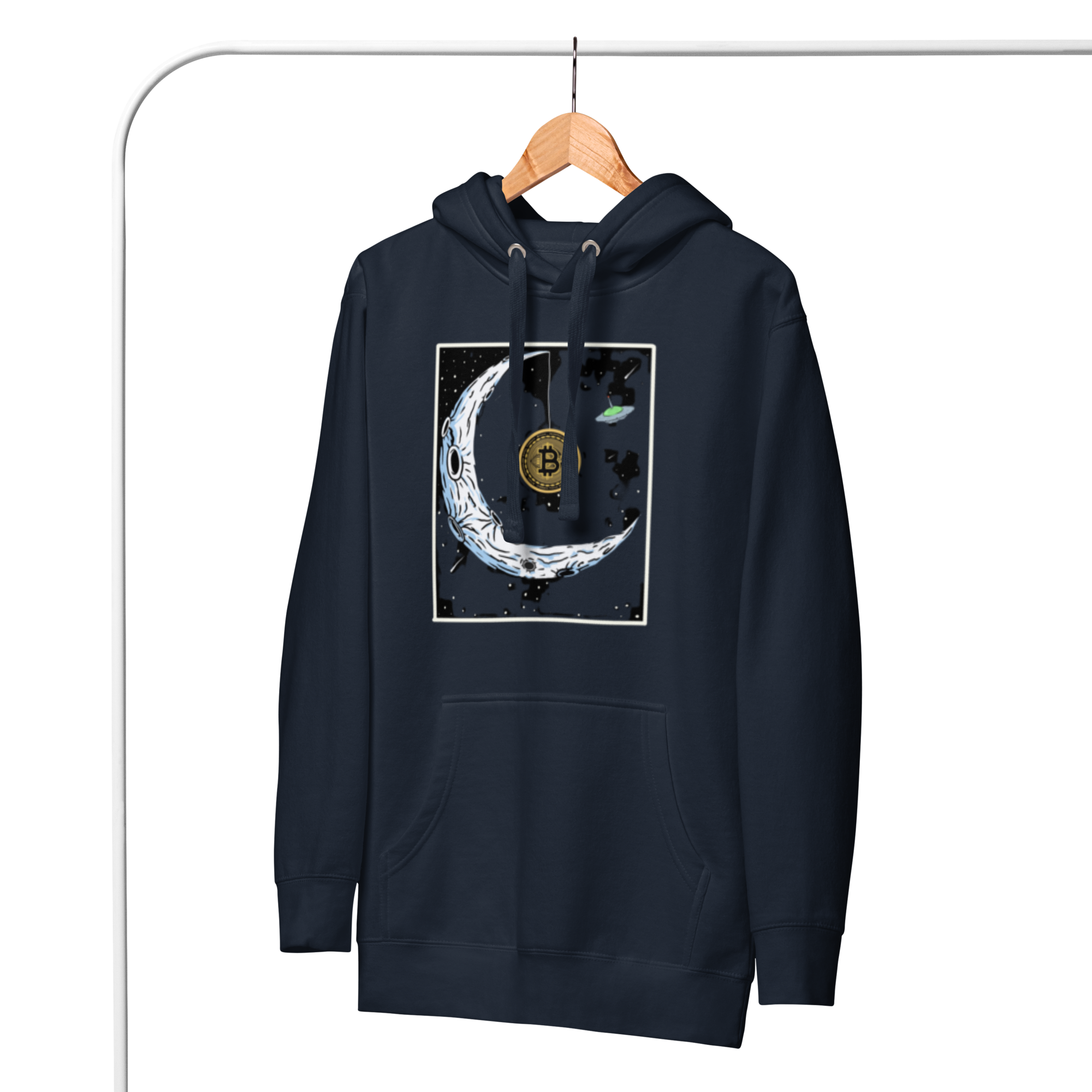 Bitcoin to the Moon Hoodie - Iconic Design, Premium Comfort for BTC Enthusiasts UFO