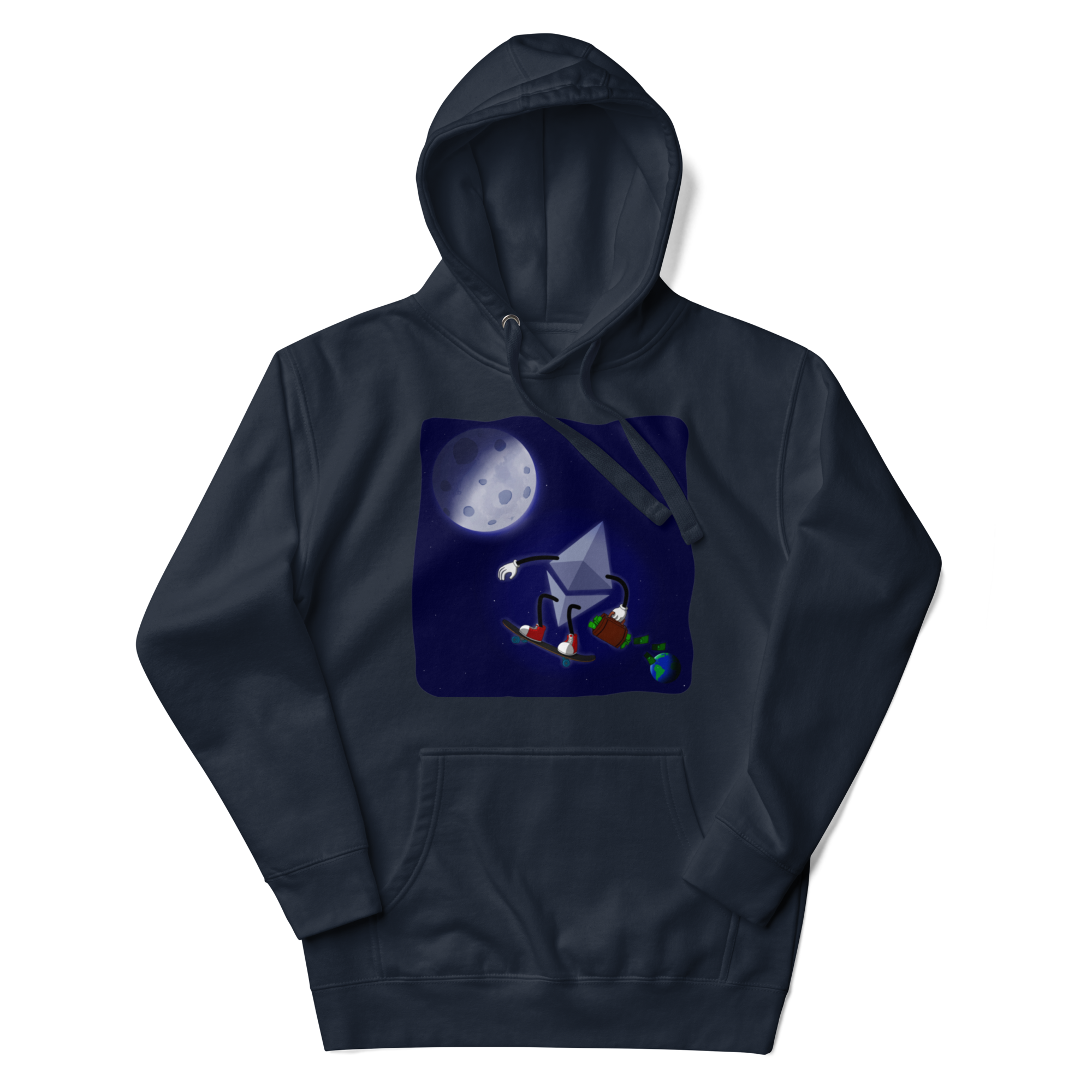 Ethereum to The Moon Hoodie-Ethereum Enthusiast Hoodie - Ultimate Comfort for ETH Fans, Premium Quality