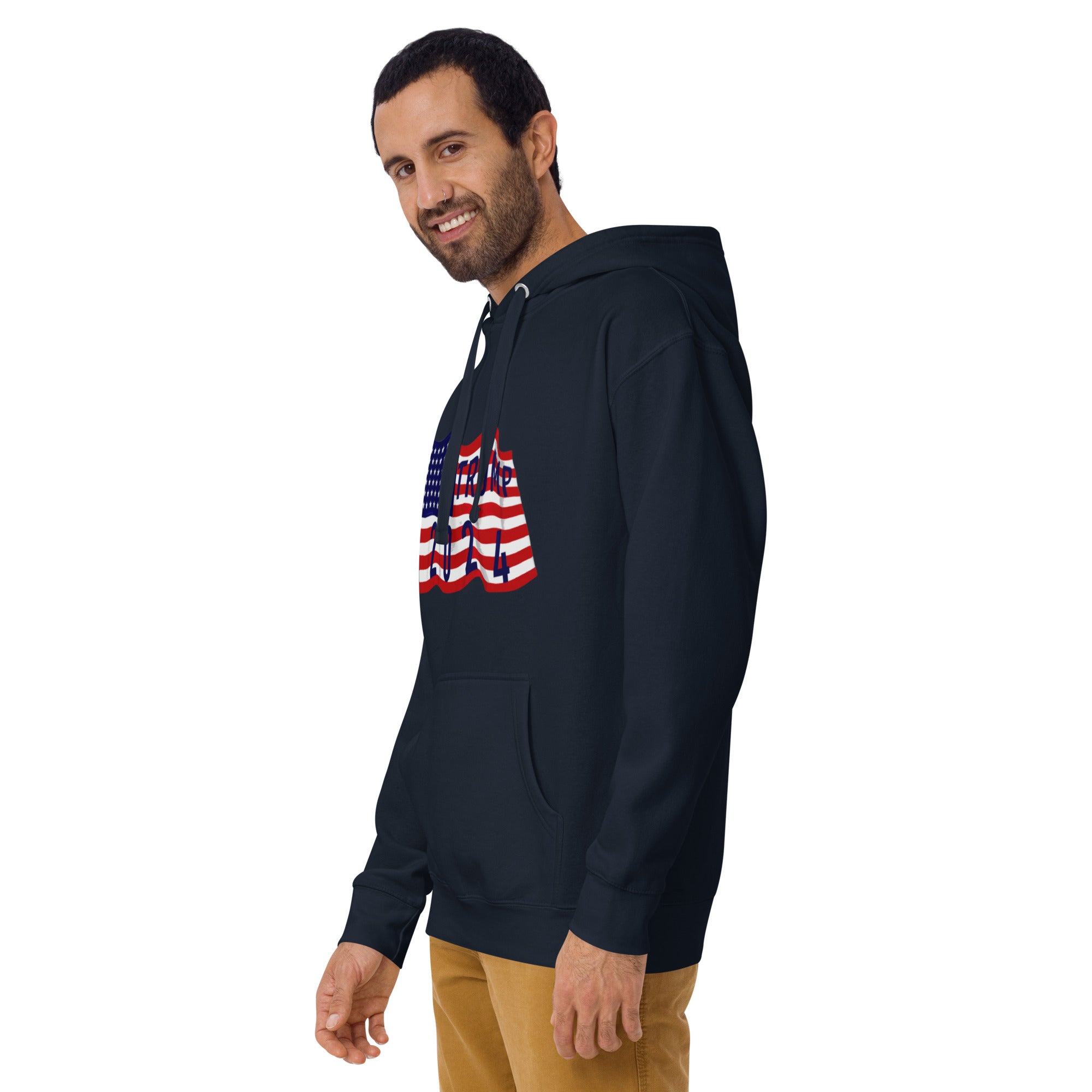 Trump 2024 Flag Hoodie - Patriotic Design, Premium Quality -Trump 2024 Flag #45