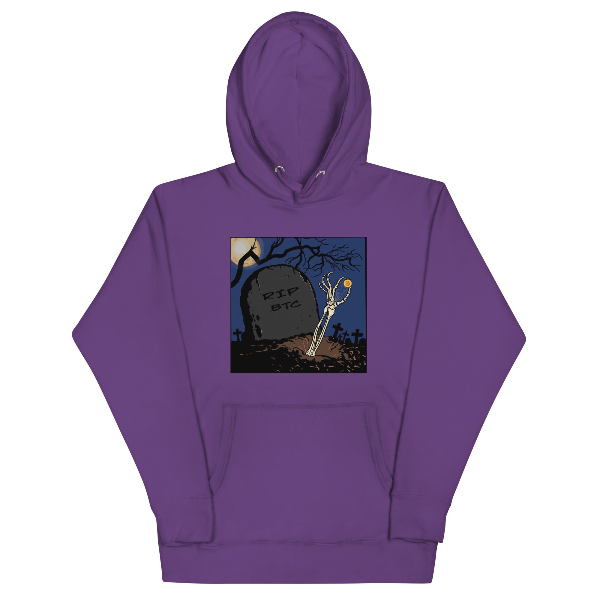 RIP Bitcoin Hoodie - Bold Design, Premium Comfort for BTC Fans - RIP BTC Hoodie | FUTURE OF CRYPTO