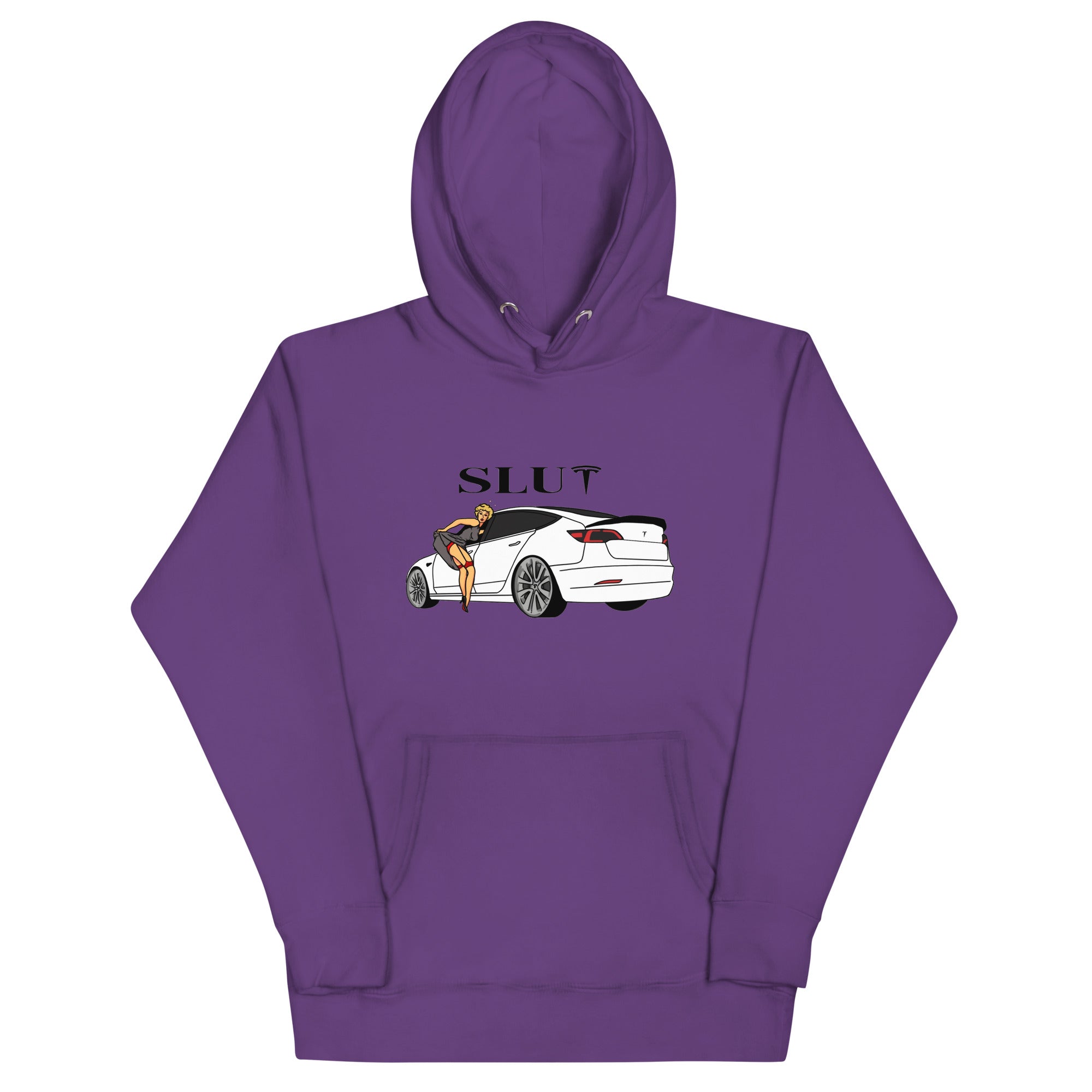 SLUT Tesla Hoodie - Bold Statement, S3XY Premium Comfort TESLA "EV" ELON MUSK CYBER TRUCK