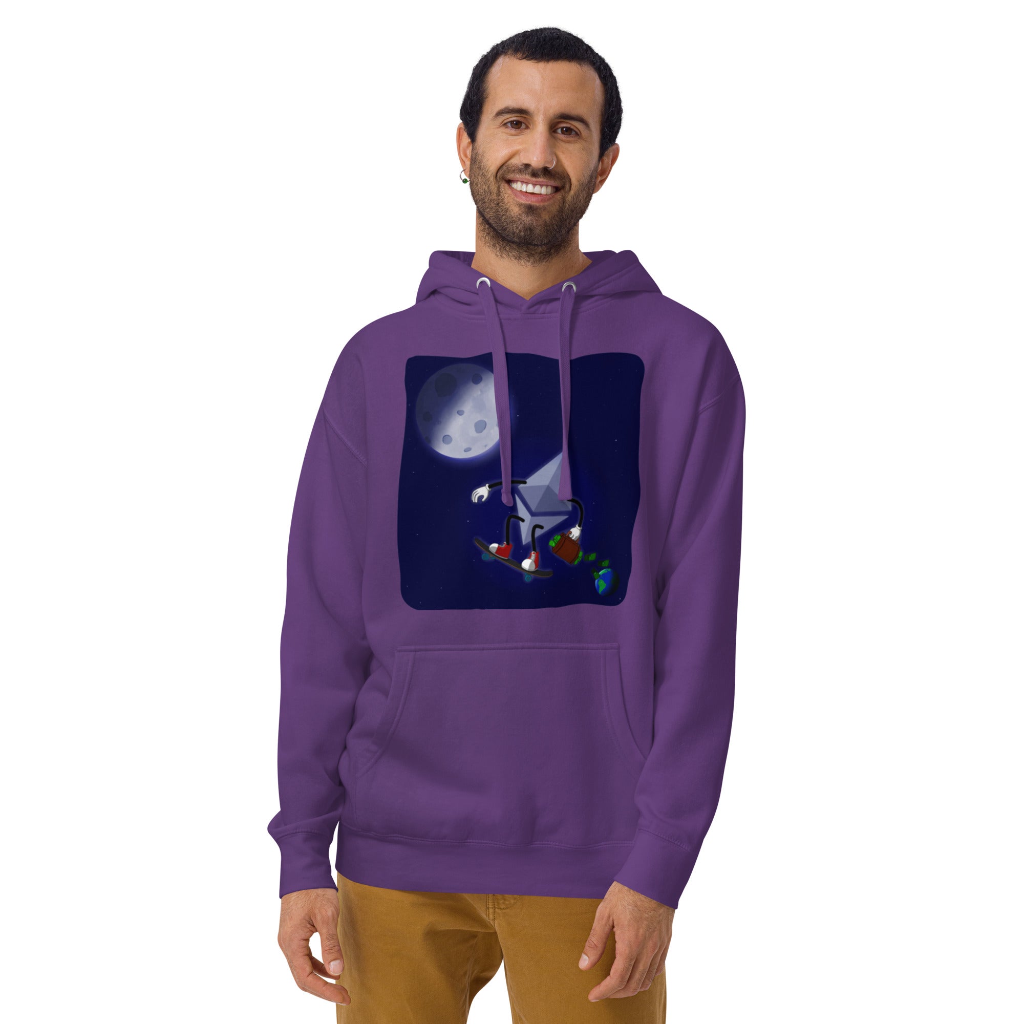 Ethereum to The Moon Hoodie-Ethereum Enthusiast Hoodie - Ultimate Comfort for ETH Fans, Premium Quality