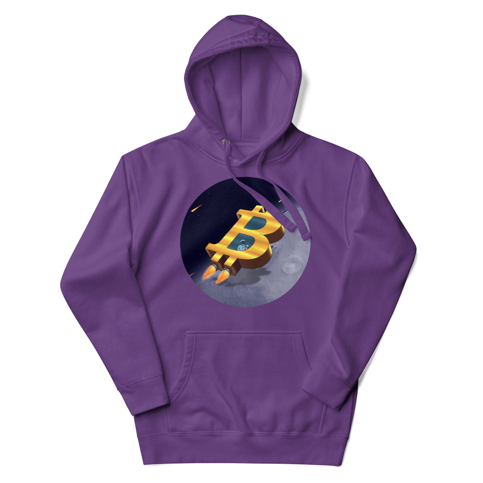 Bitcoin to Space Hoodie - Futuristic Design, Premium Comfort for BTC Fans BITCOIN ROCKET