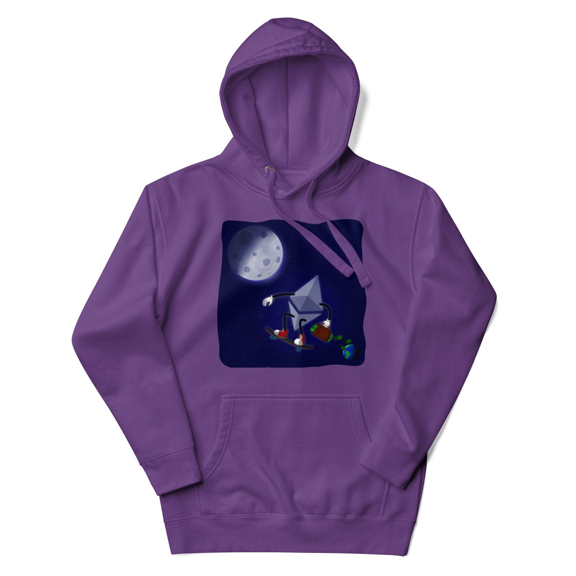 Ethereum to The Moon Hoodie-Ethereum Enthusiast Hoodie - Ultimate Comfort for ETH Fans, Premium Quality