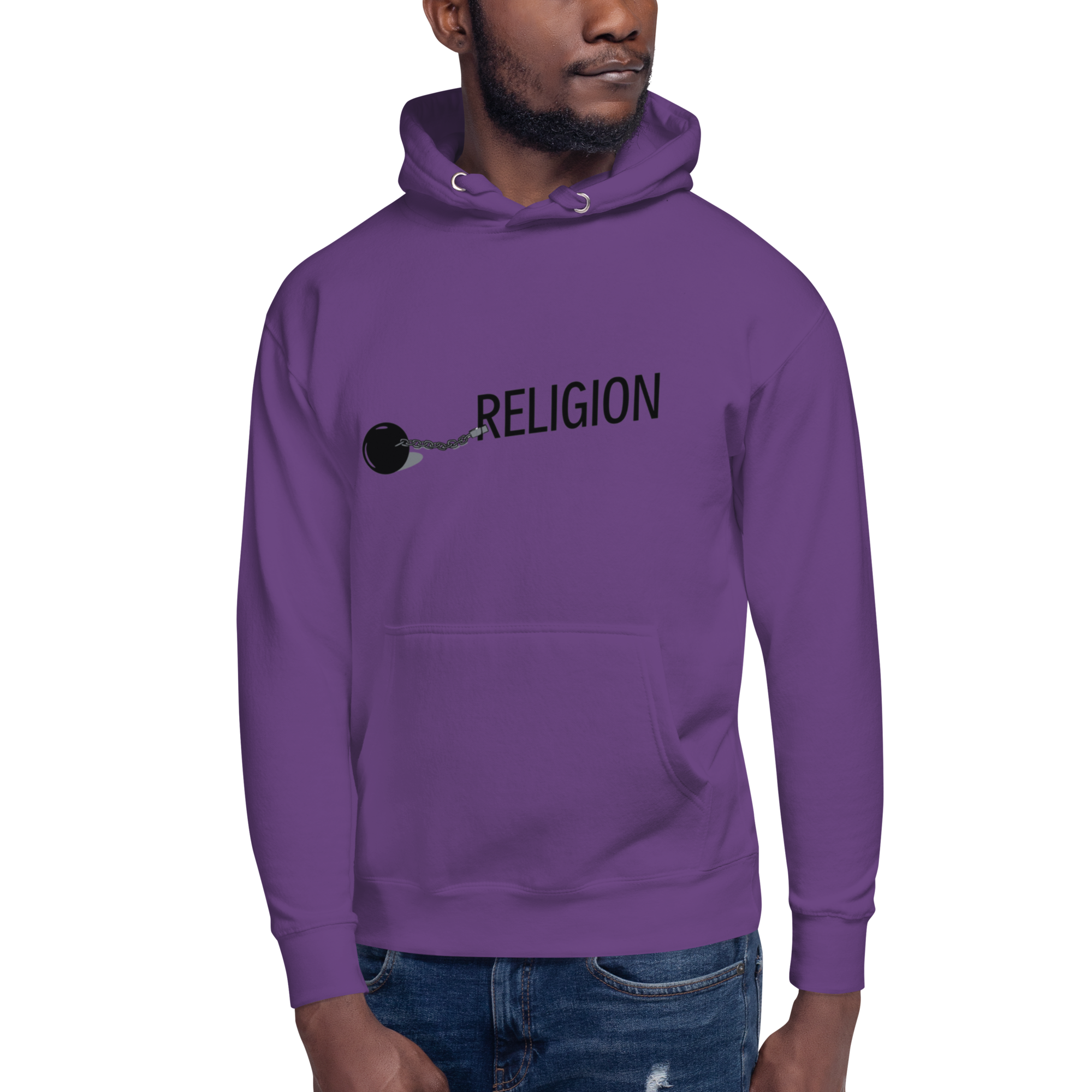 Chained Religion Hoodie - Symbolic Design, Premium Comfort RELIGION IS A SCAM HOODIE