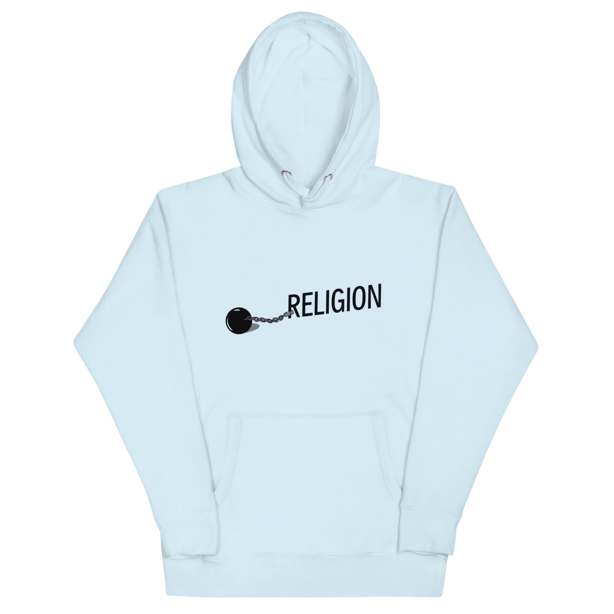 Chained Religion Hoodie - Symbolic Design, Premium Comfort RELIGION IS A SCAM HOODIE