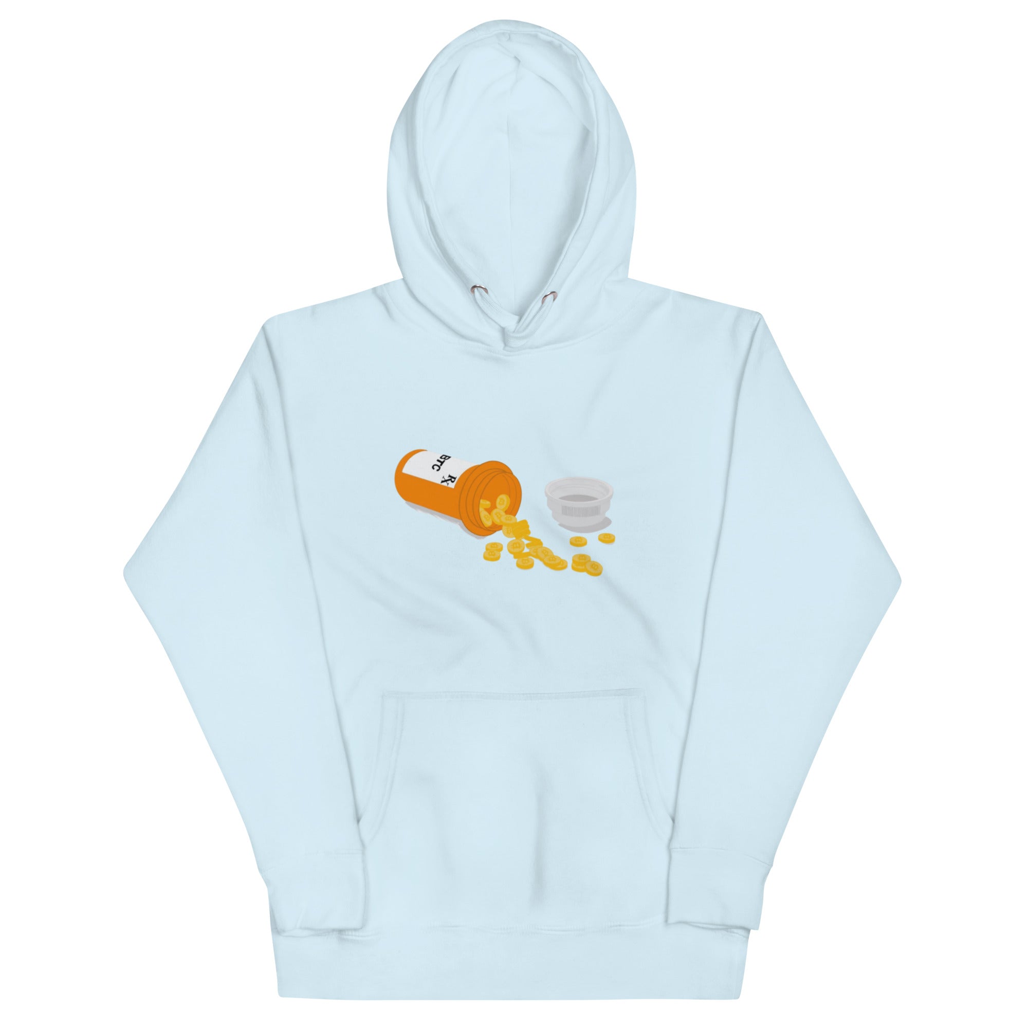 Bitcoin Overdose Hoodie - Bold Design, Premium Comfort for BTC Enthusiasts BTC PILL POPPER