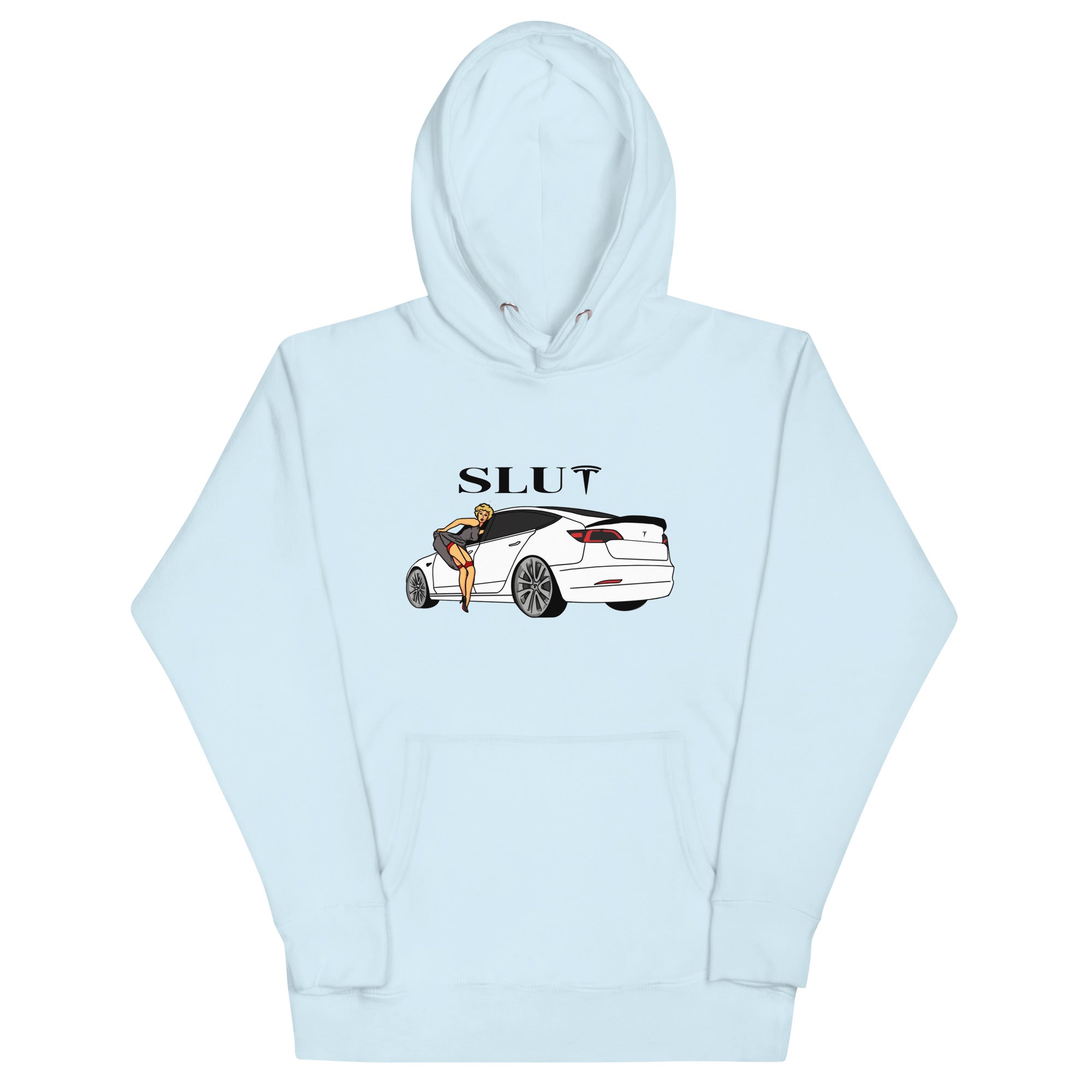 SLUT Tesla Hoodie - Bold Statement, S3XY Premium Comfort TESLA "EV" ELON MUSK CYBER TRUCK