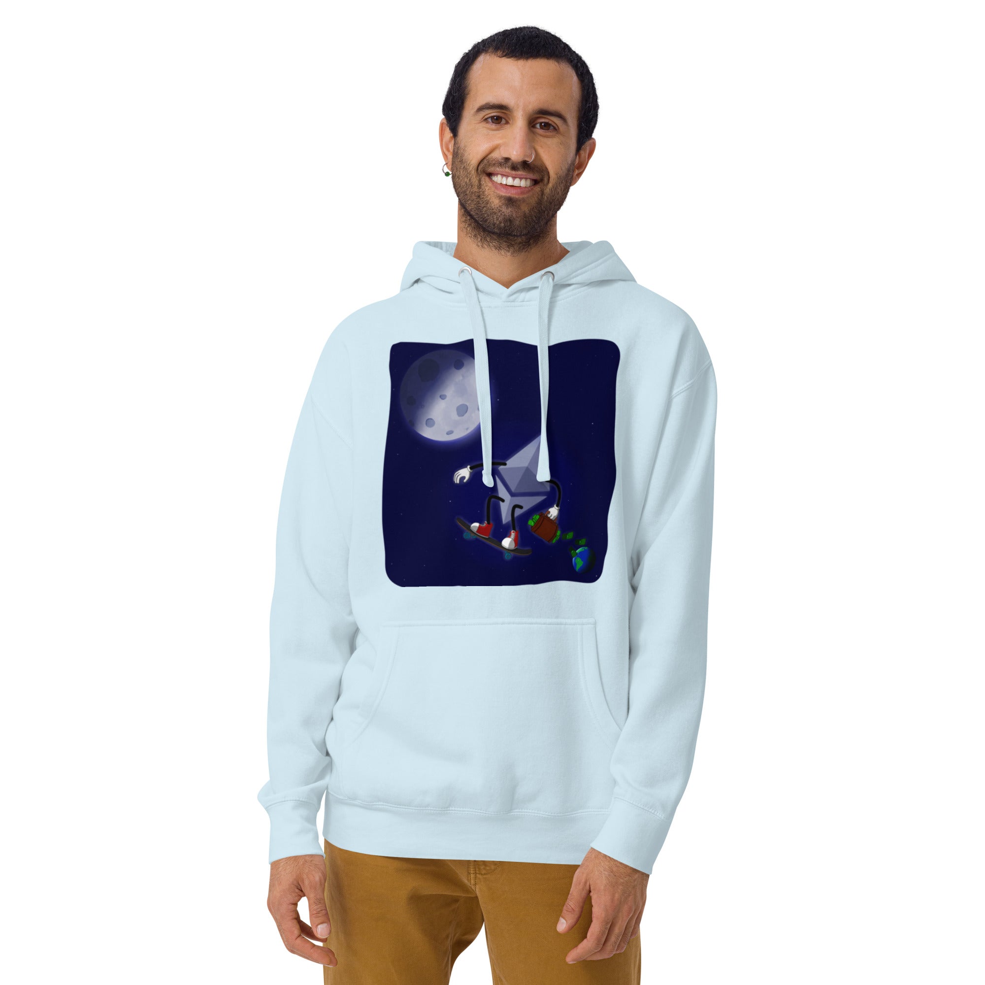 Ethereum to The Moon Hoodie-Ethereum Enthusiast Hoodie - Ultimate Comfort for ETH Fans, Premium Quality