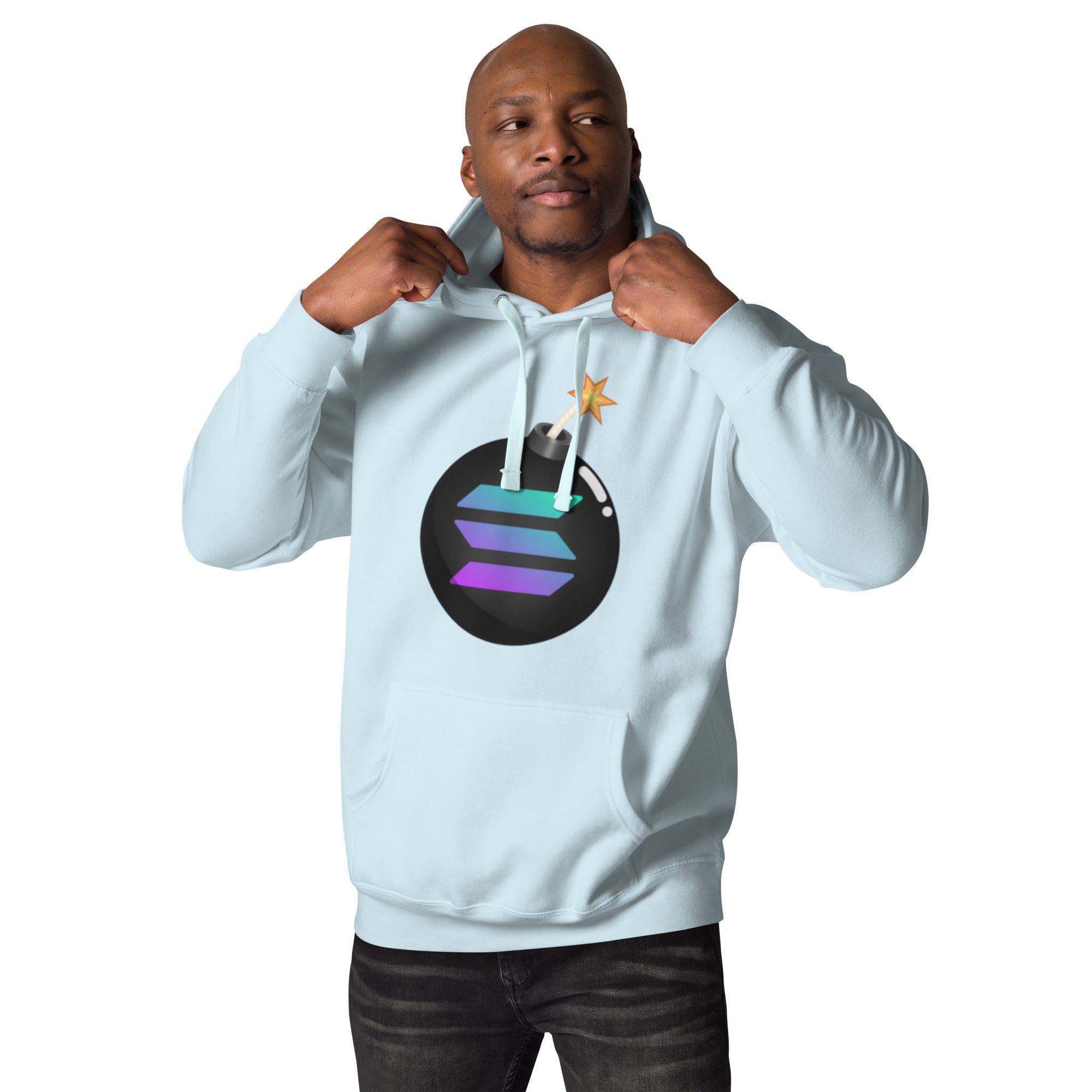 Solana Bomb Hoodie - Explosive Style for Crypto Fans, High-Quality Cotton Blend