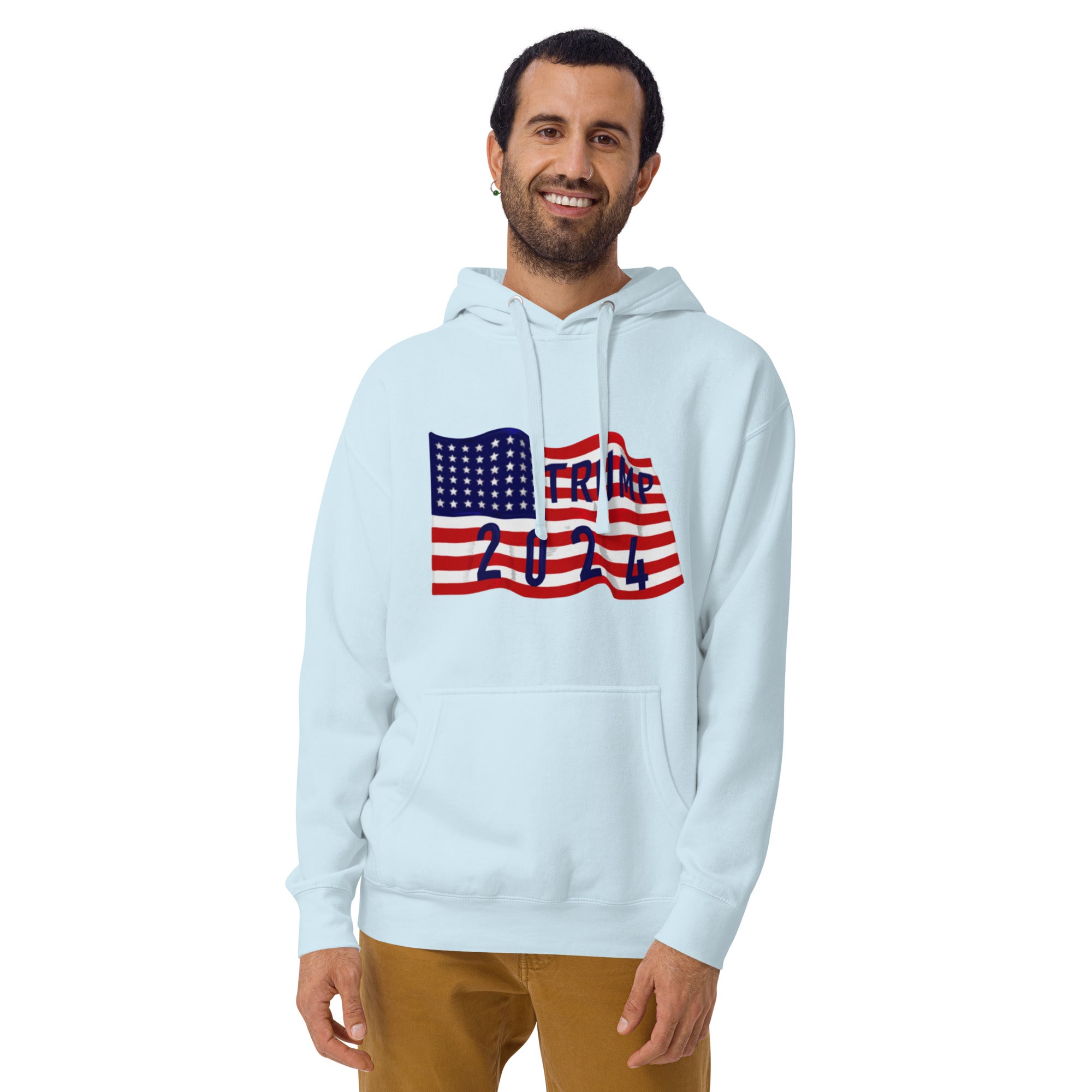 Trump 2024 Flag Hoodie - Patriotic Design, Premium Quality -Trump 2024 Flag #45