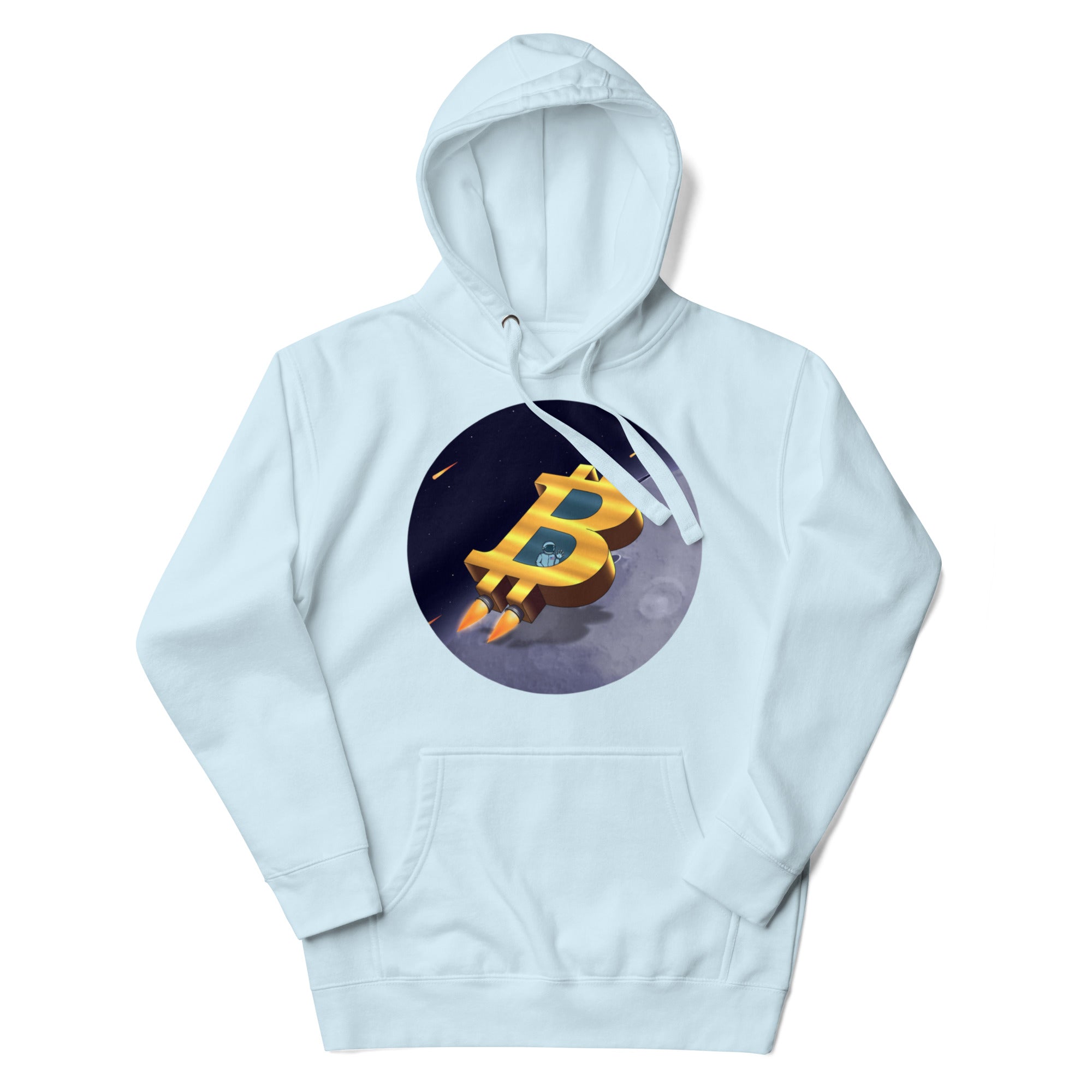 Bitcoin to Space Hoodie - Futuristic Design, Premium Comfort for BTC Fans BITCOIN ROCKET