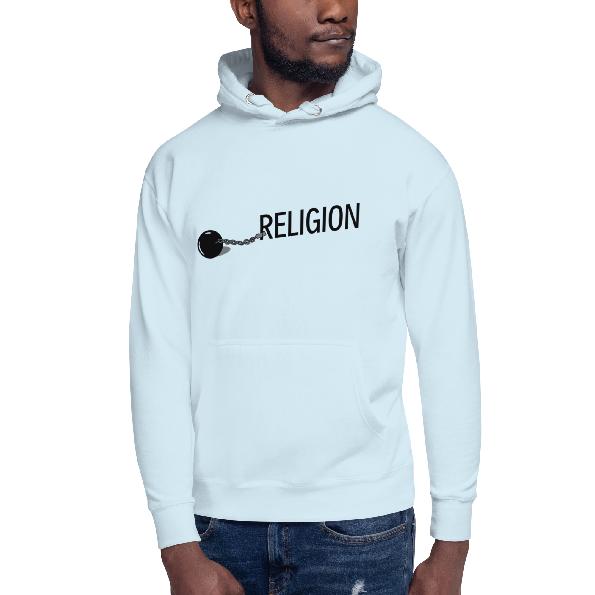 Chained Religion Hoodie - Symbolic Design, Premium Comfort RELIGION IS A SCAM HOODIE