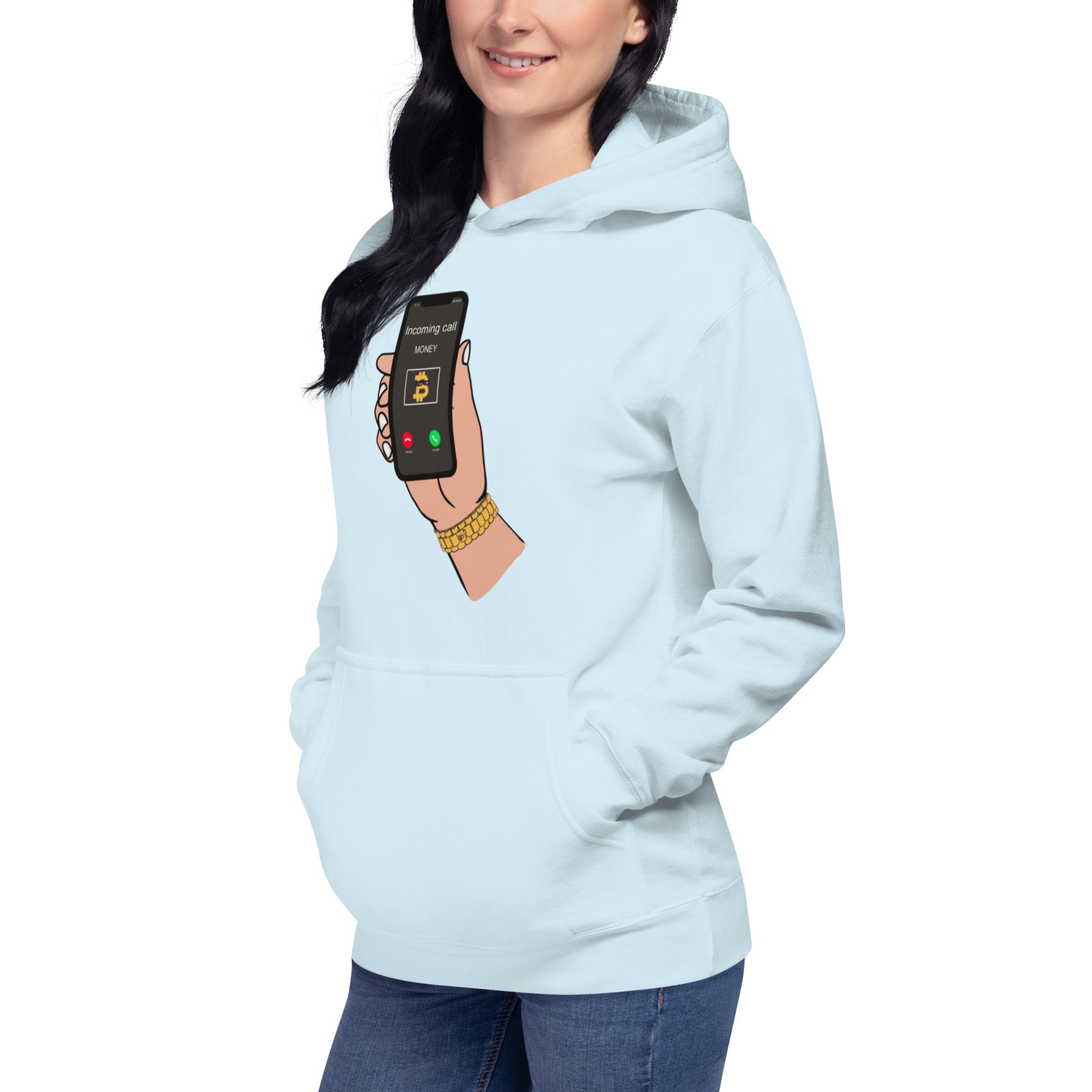 BITCOIN Is Calling Hoodie - BITCOIN Motivational Design, Premium Comfort BTC "I'M RICH BITCH"