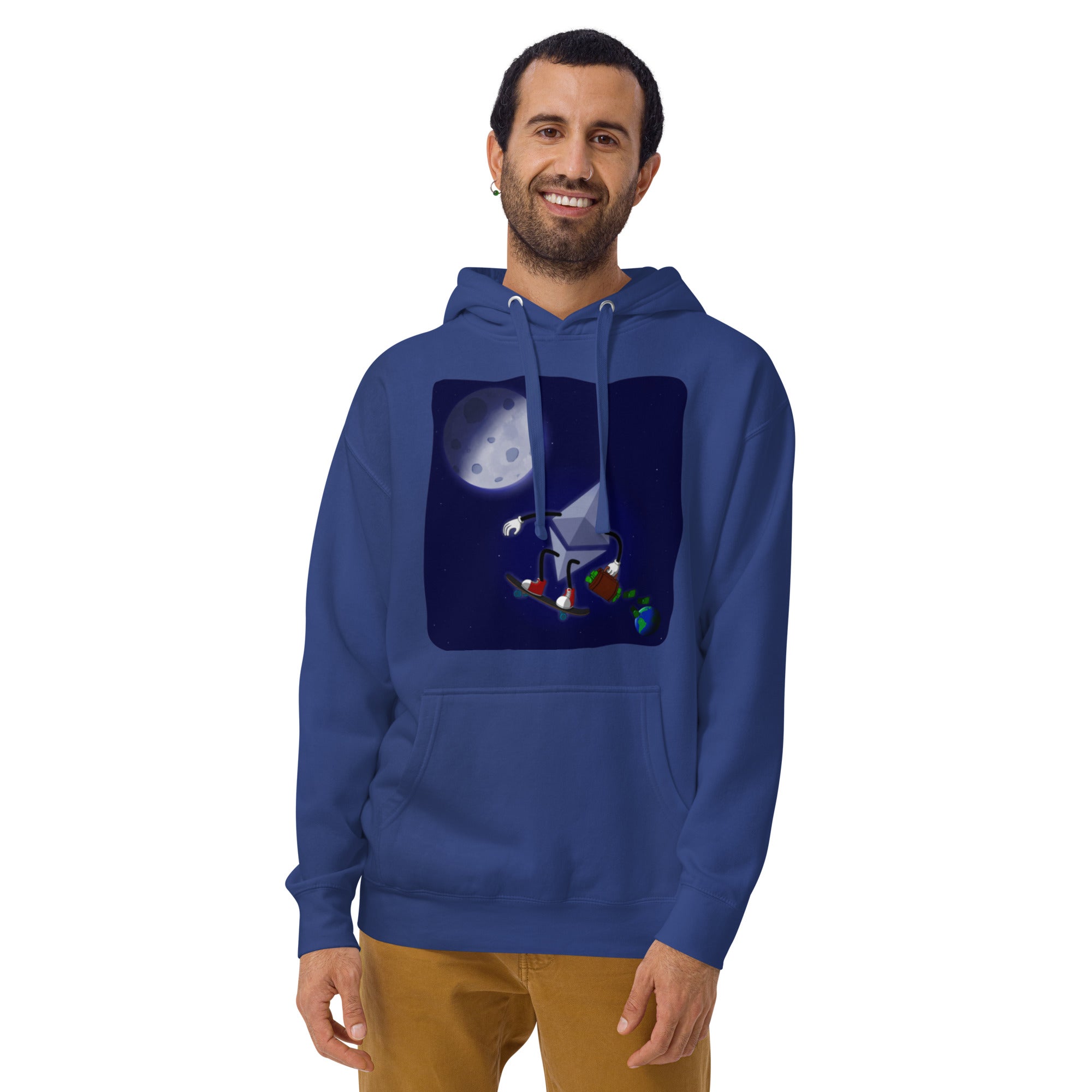 Ethereum to The Moon Hoodie-Ethereum Enthusiast Hoodie - Ultimate Comfort for ETH Fans, Premium Quality