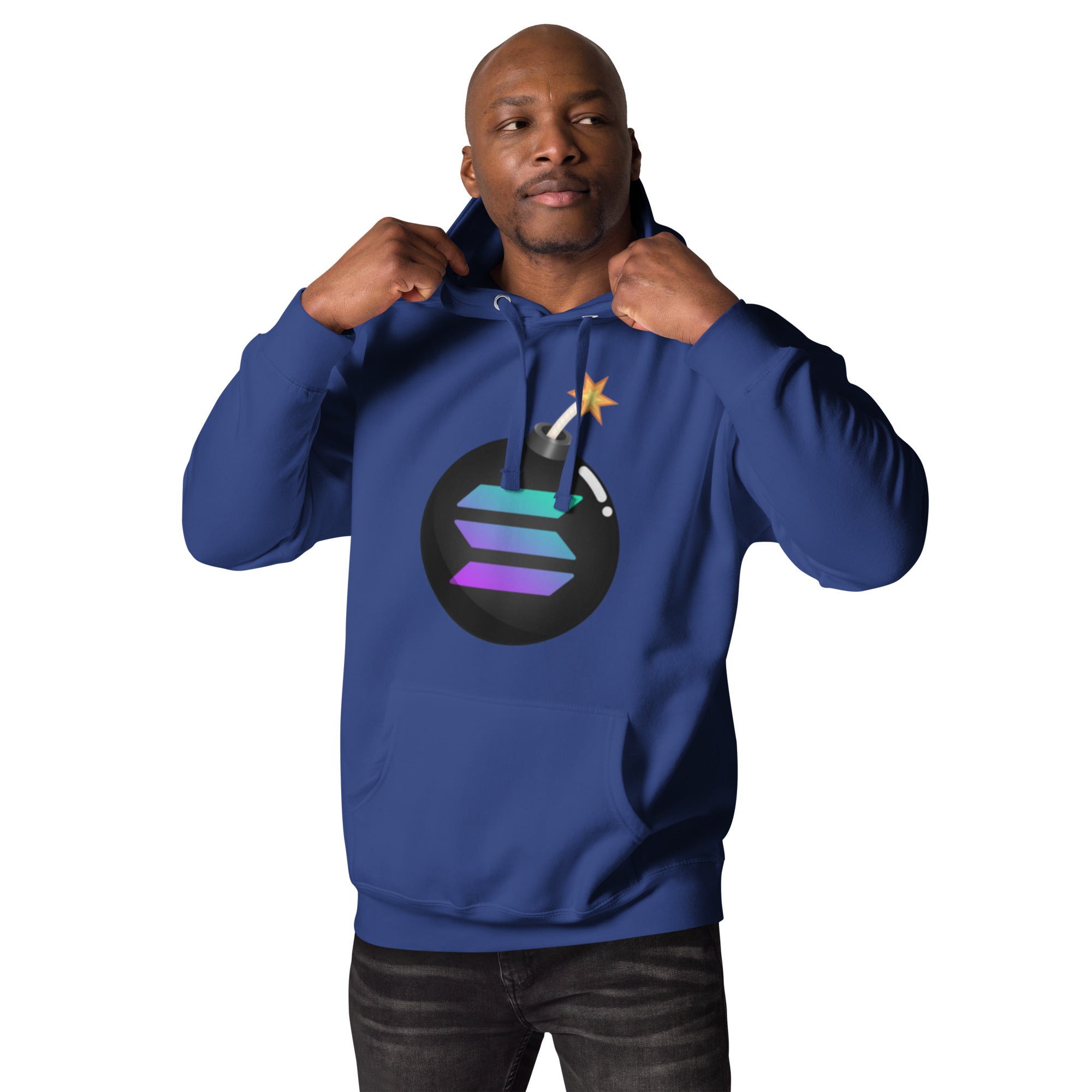 Solana Bomb Hoodie - Explosive Style for Crypto Fans, High-Quality Cotton Blend