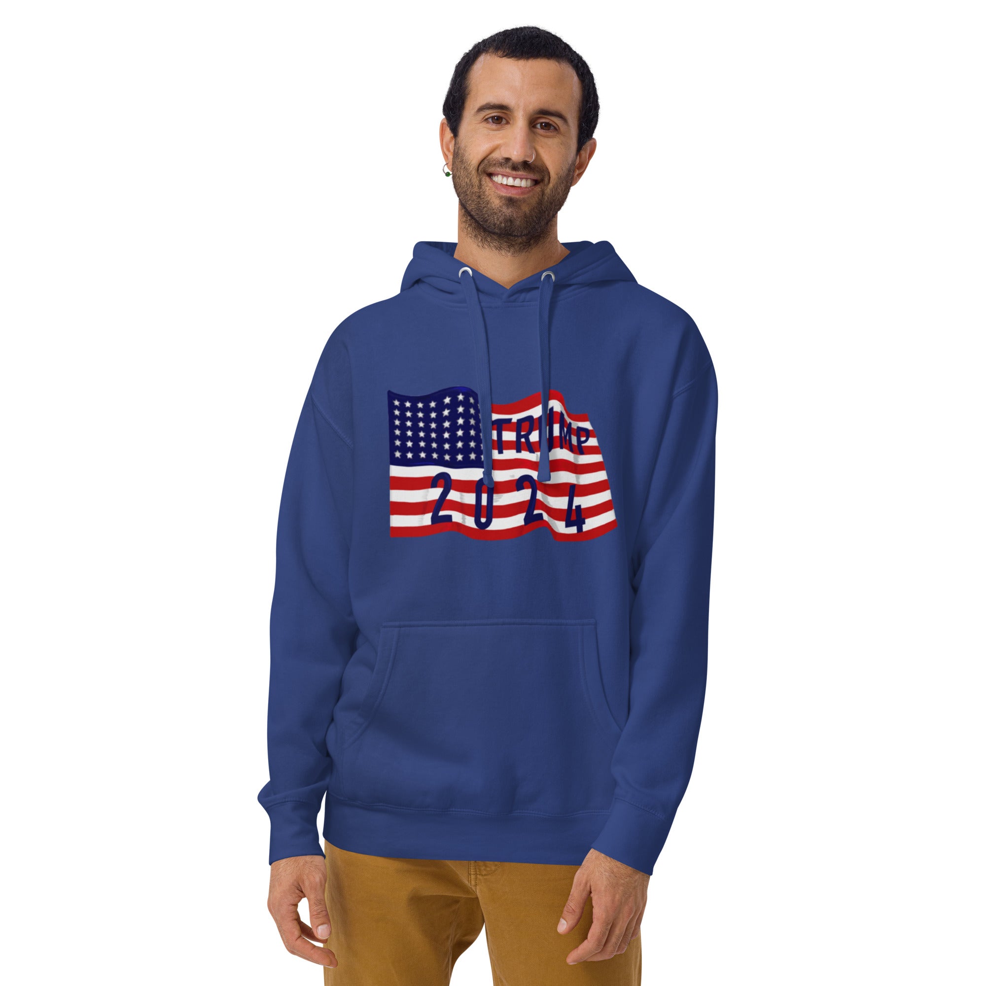 Trump 2024 Flag Hoodie - Patriotic Design, Premium Quality -Trump 2024 Flag #45