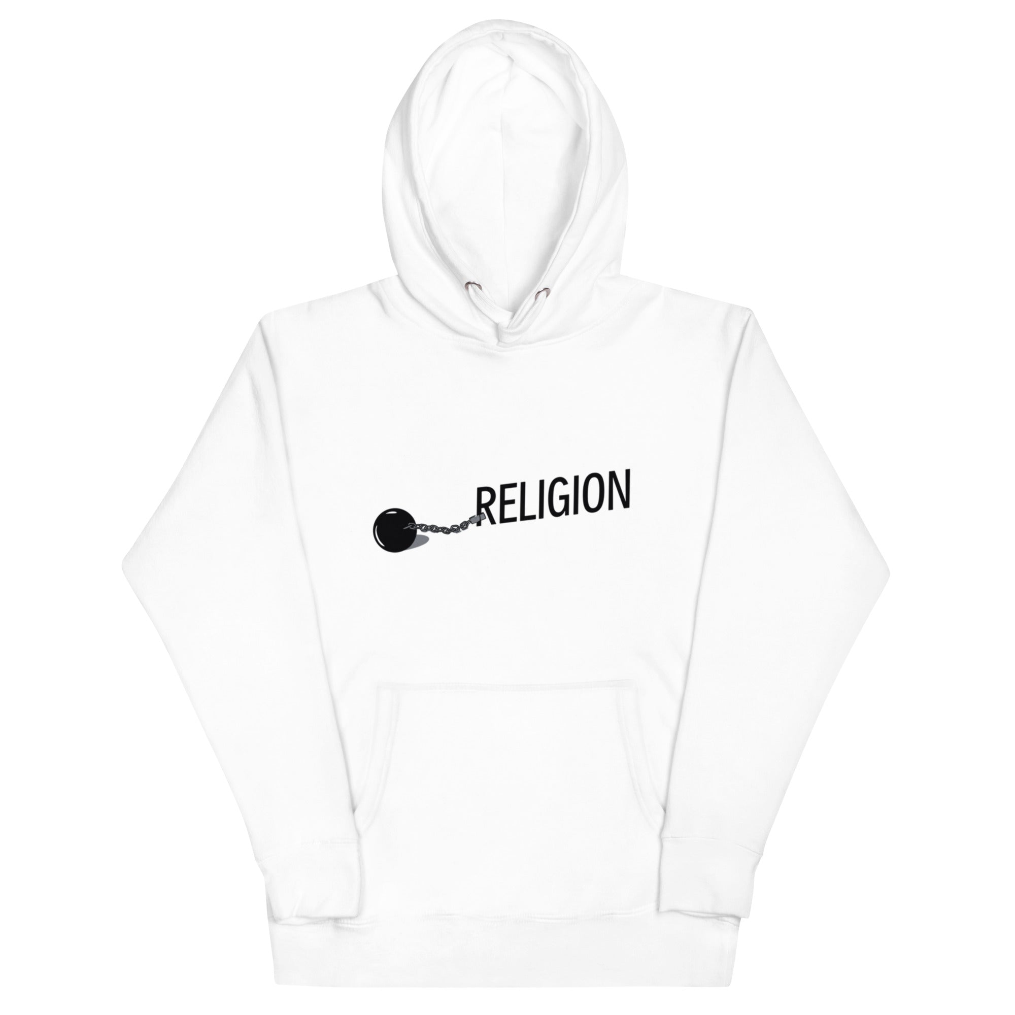 Chained Religion Hoodie - Symbolic Design, Premium Comfort RELIGION IS A SCAM HOODIE