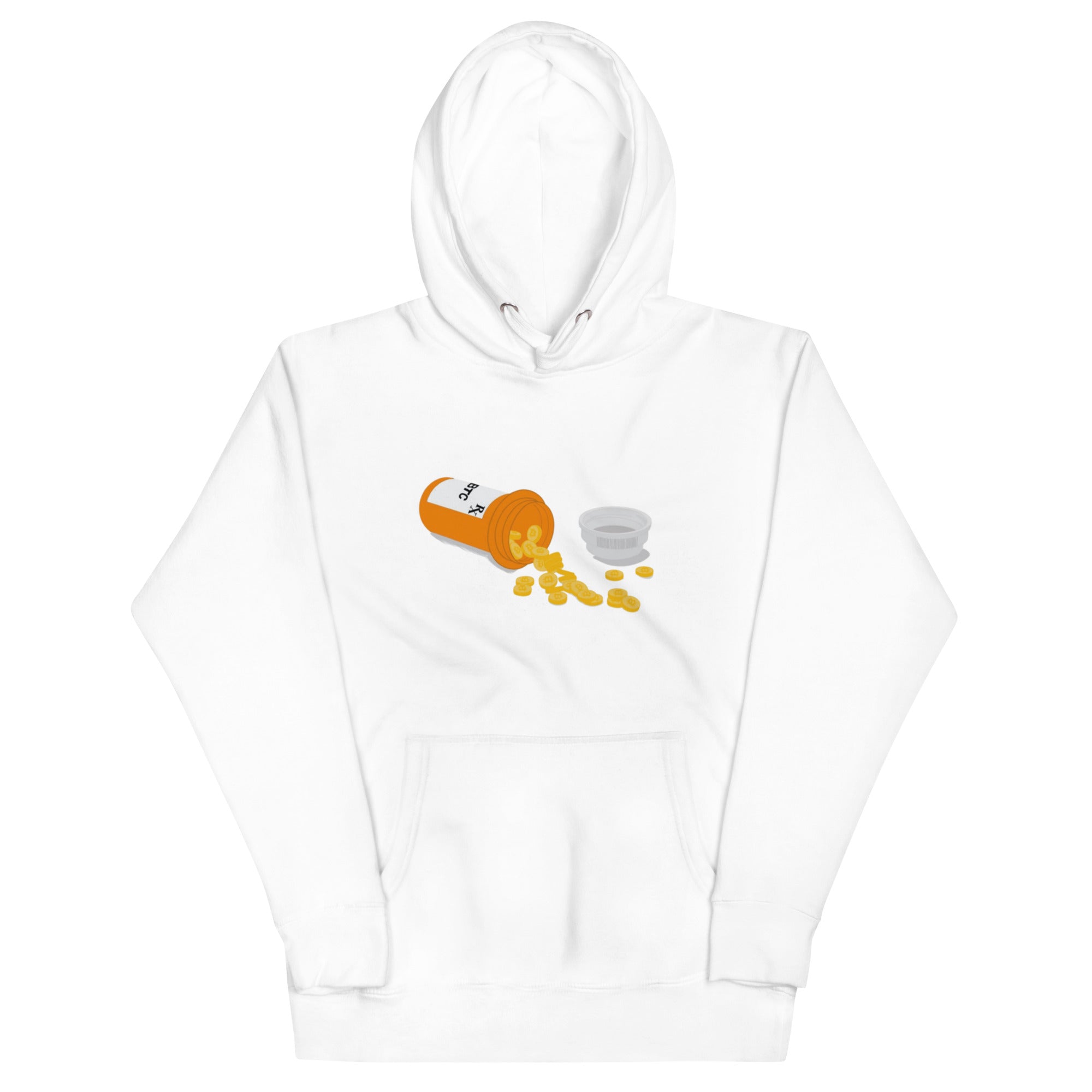 Bitcoin Overdose Hoodie - Bold Design, Premium Comfort for BTC Enthusiasts BTC PILL POPPER