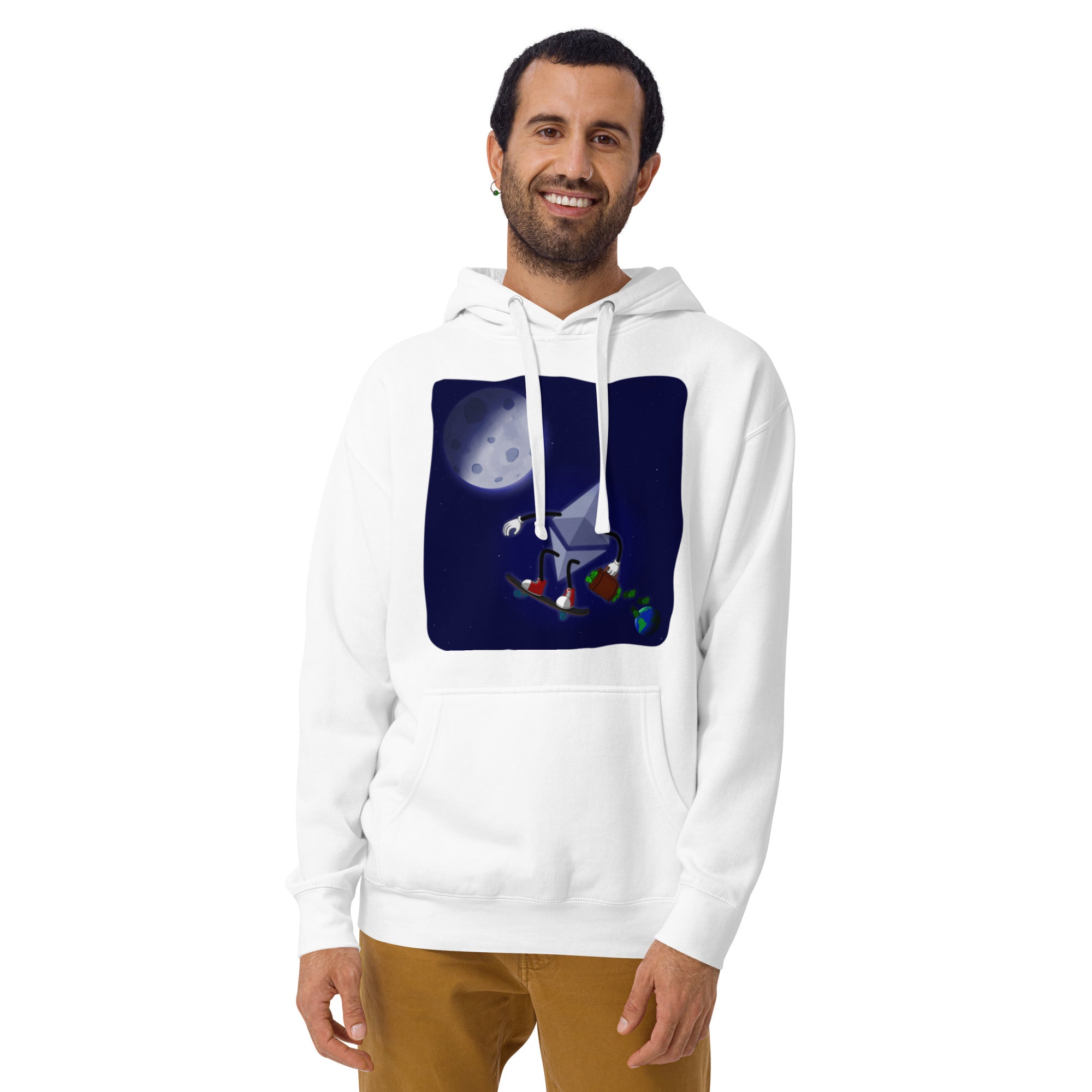 Ethereum to The Moon Hoodie-Ethereum Enthusiast Hoodie - Ultimate Comfort for ETH Fans, Premium Quality