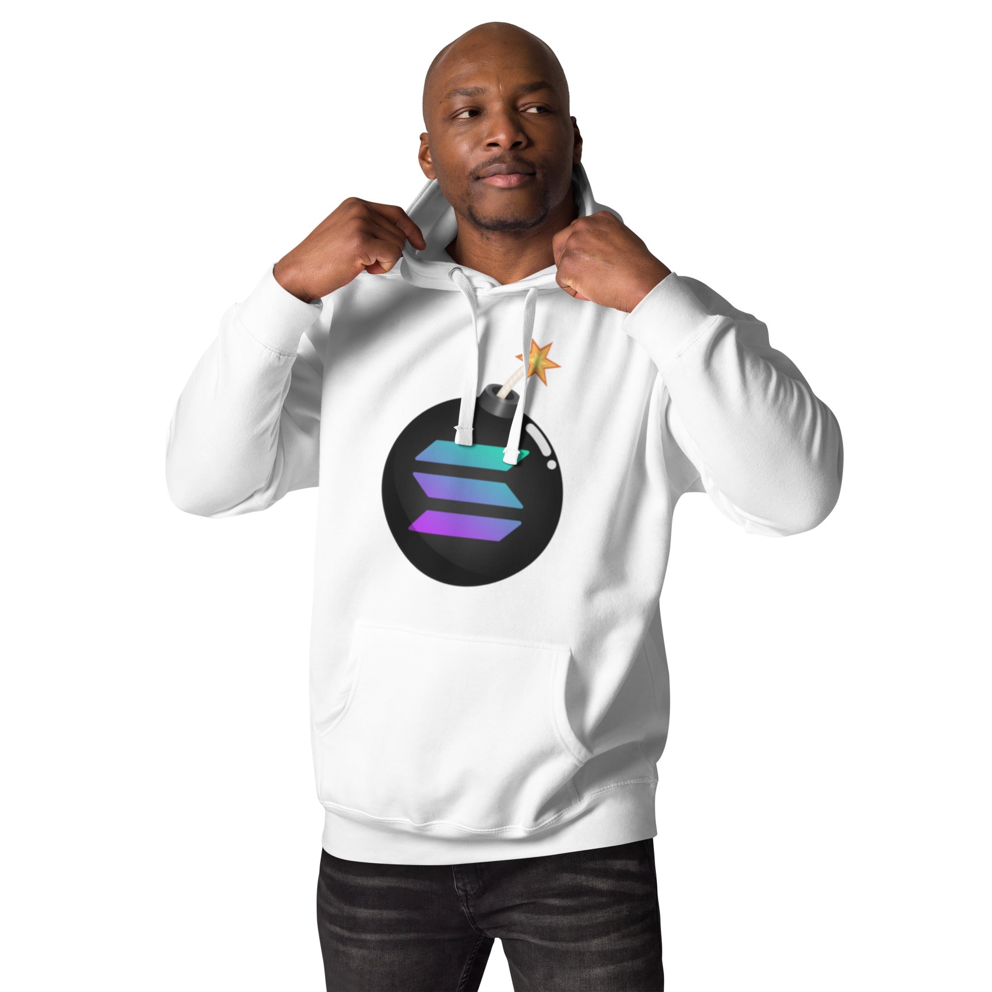 Solana Bomb Hoodie - Explosive Style for Crypto Fans, High-Quality Cotton Blend