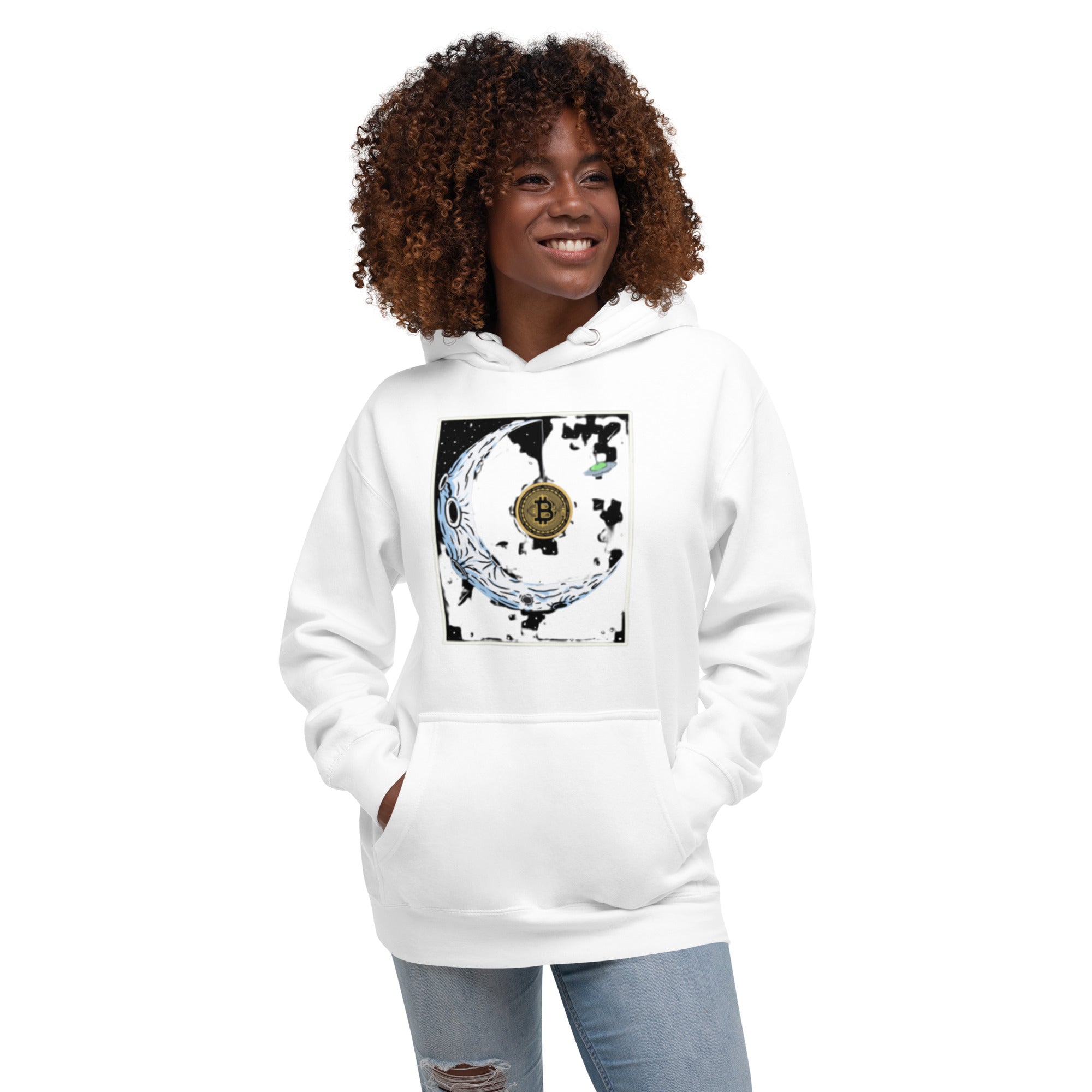 Bitcoin to the Moon Hoodie - Iconic Design, Premium Comfort for BTC Enthusiasts UFO