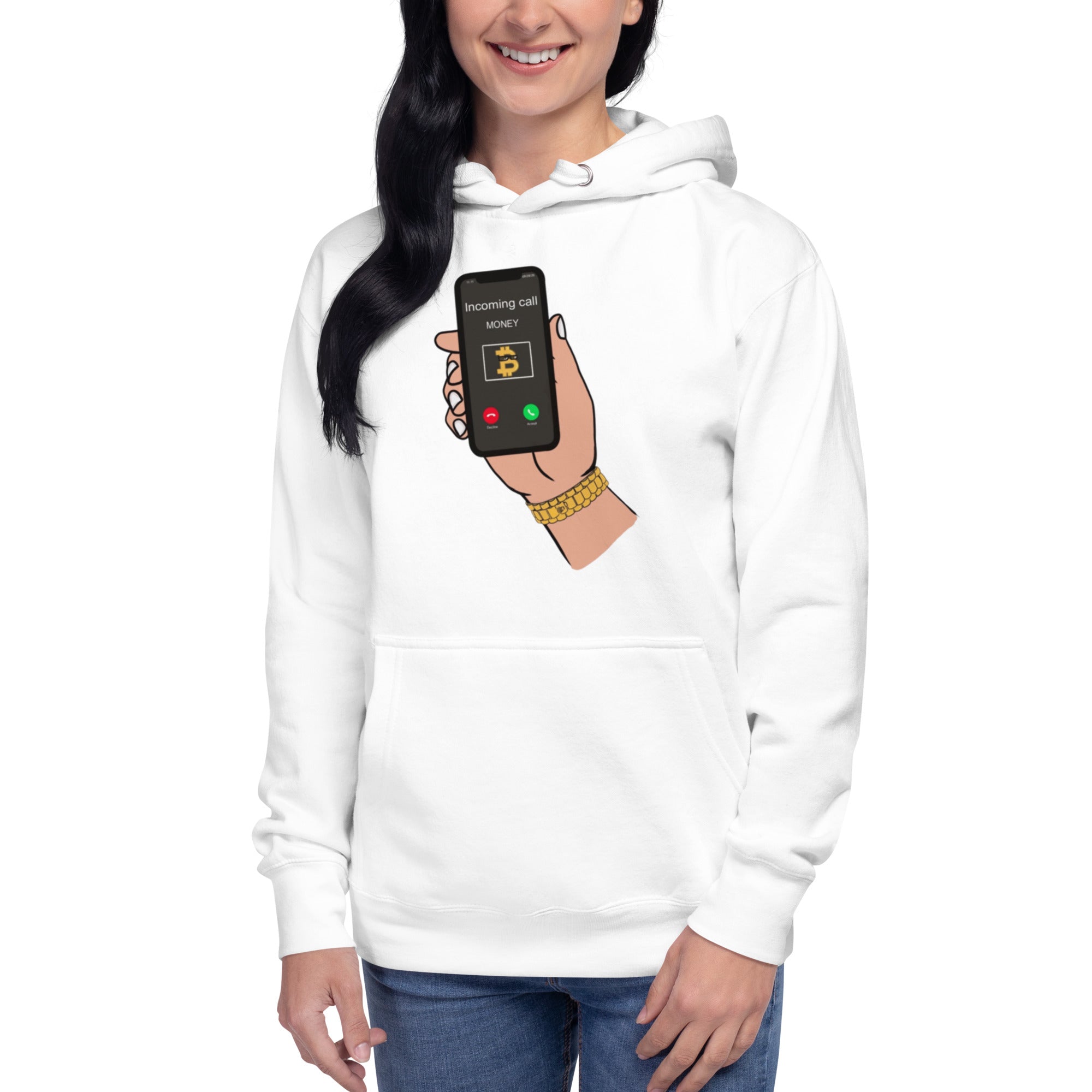 BITCOIN Is Calling Hoodie - BITCOIN Motivational Design, Premium Comfort BTC "I'M RICH BITCH"