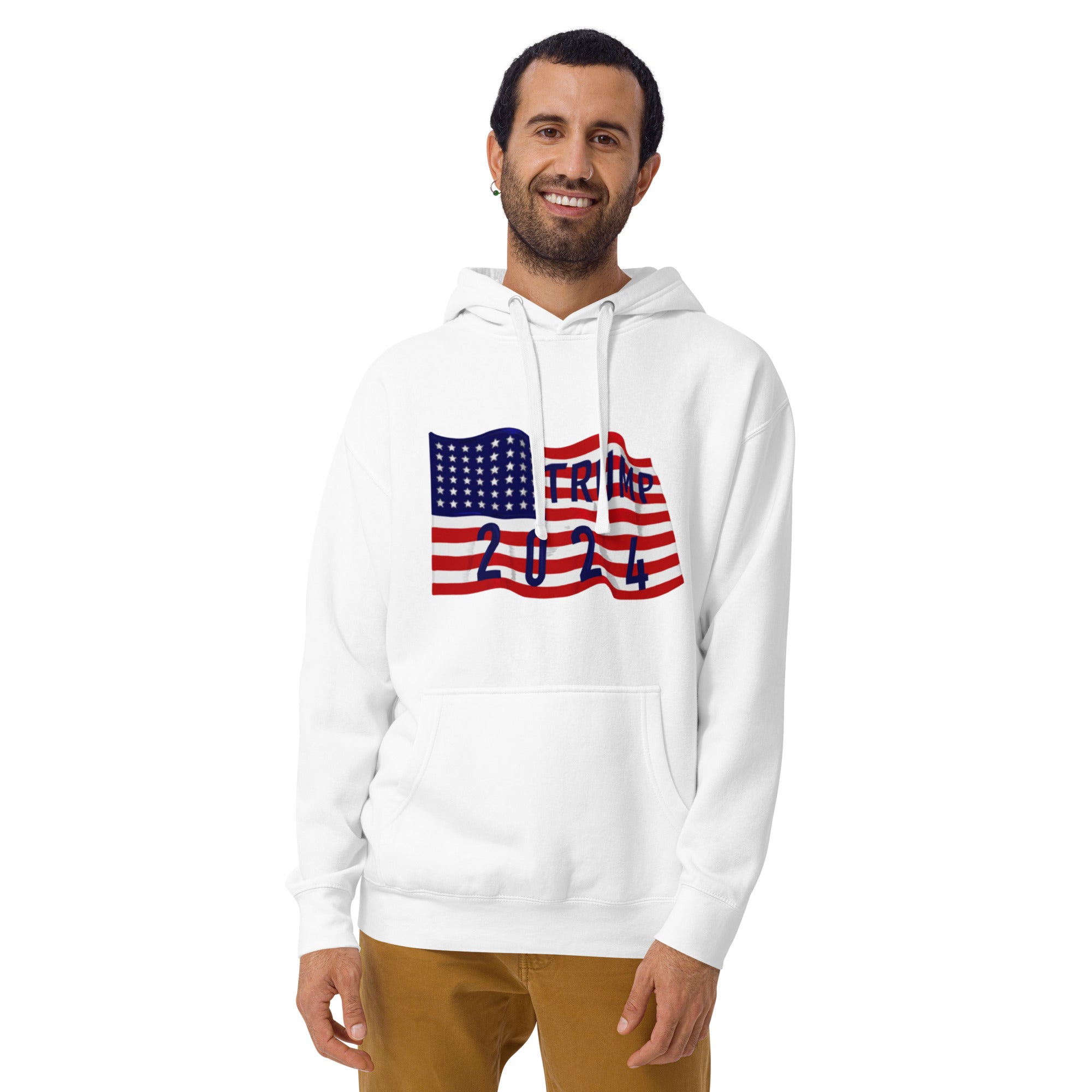 Trump 2024 Flag Hoodie - Patriotic Design, Premium Quality -Trump 2024 Flag #45