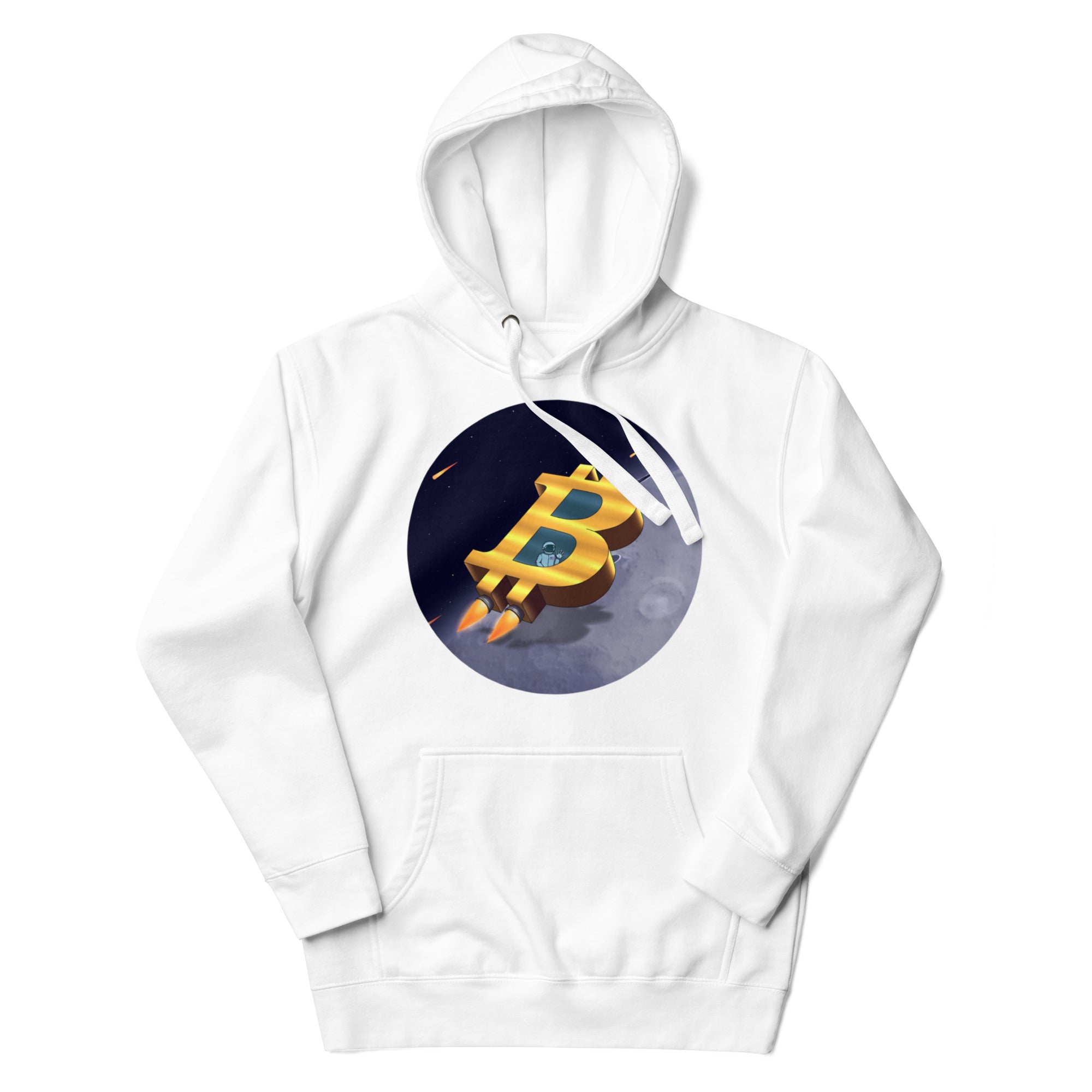 Bitcoin to Space Hoodie - Futuristic Design, Premium Comfort for BTC Fans BITCOIN ROCKET