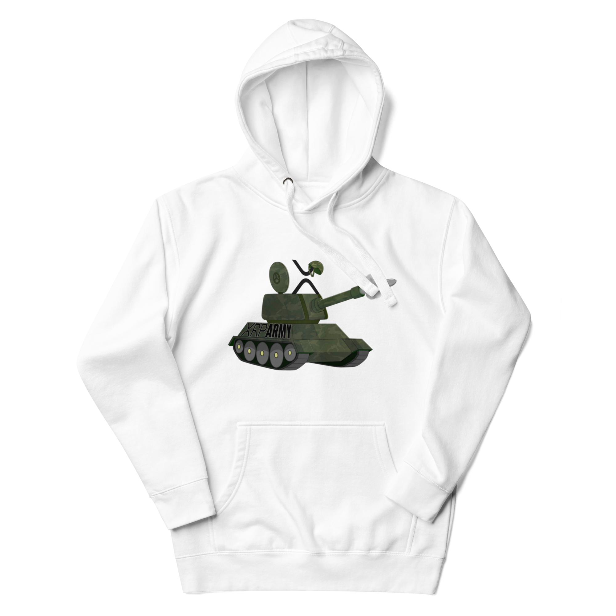 XRP Army RIPPLE Tank Hoodie - Robust Crypto Militia Design, Premium Cotton Blend