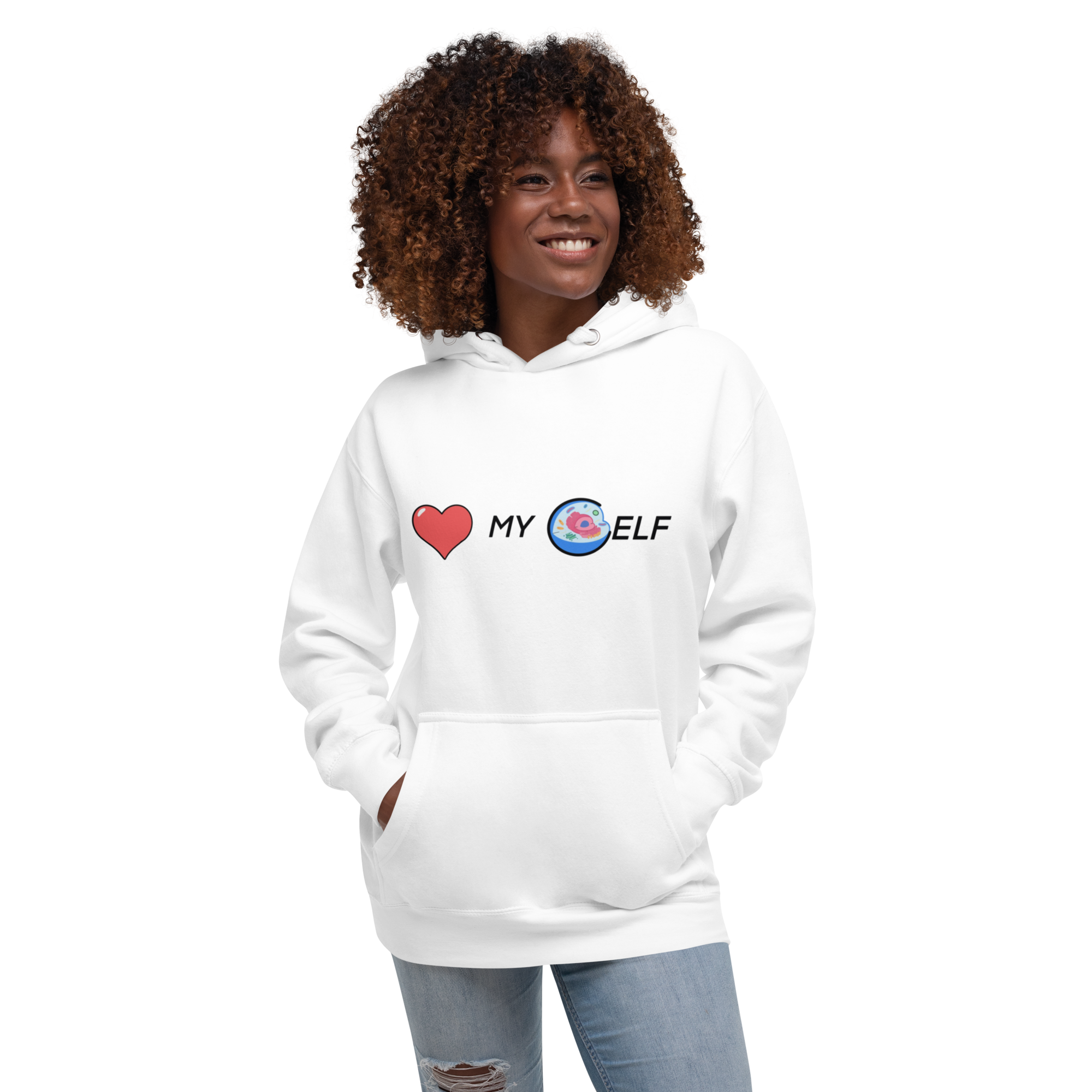 Cell-f Love Hoodie - Self-Love Design, Premium Comfort "CELLULAR LOVE" DNA HEALING