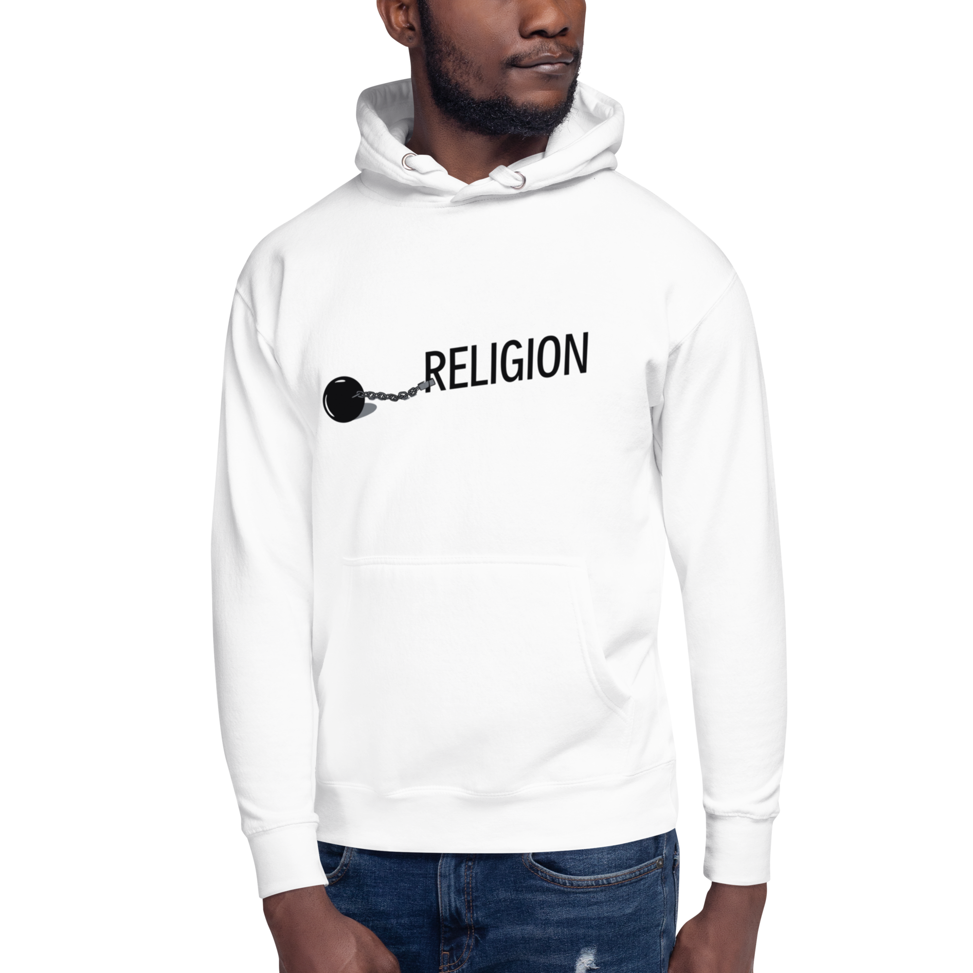 Chained Religion Hoodie - Symbolic Design, Premium Comfort RELIGION IS A SCAM HOODIE