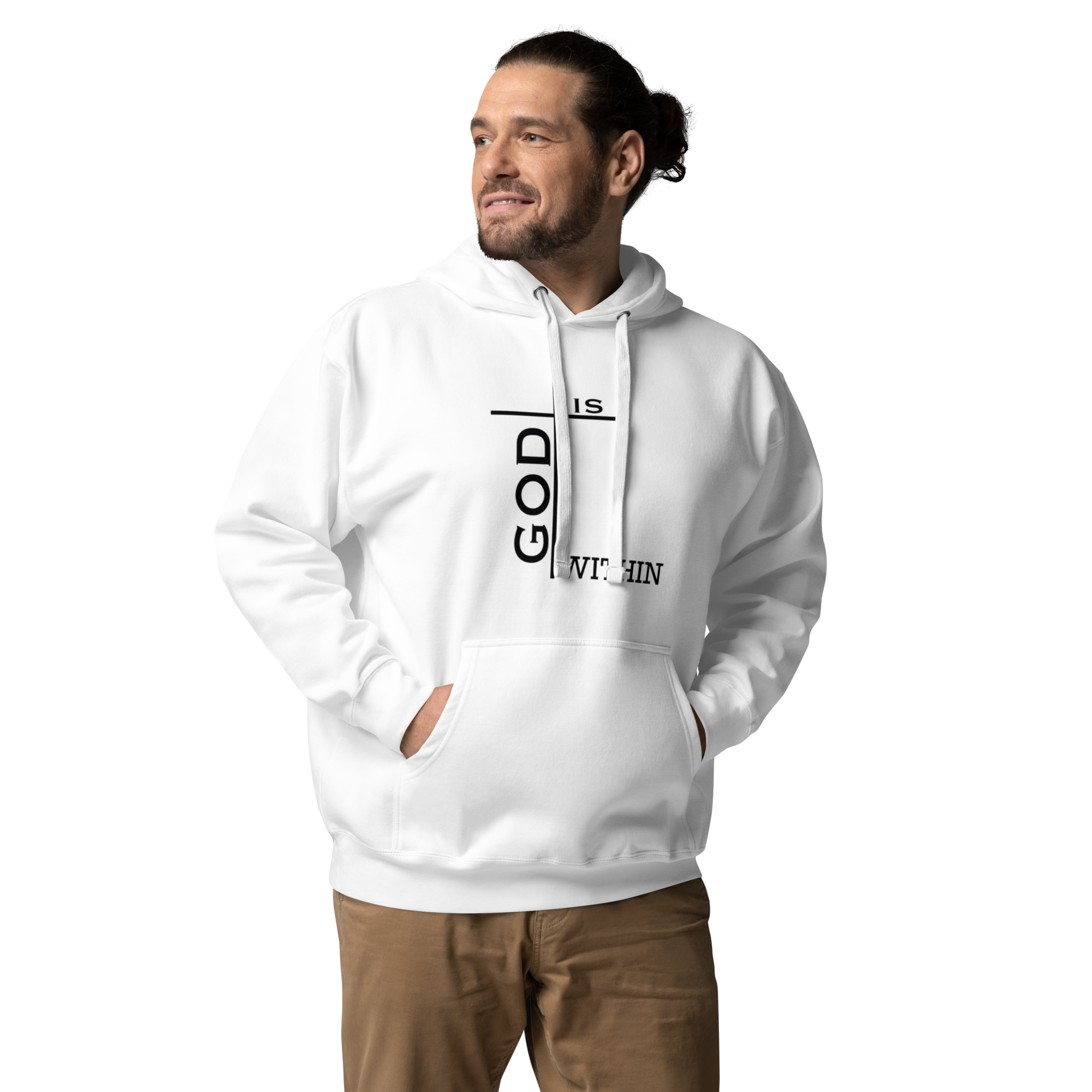 God Is Within Hoodie - Inspirational Design, Premium Comfort GOD MADE US ALL | THEREFORE WE ARE ALL GODS | HOODIE