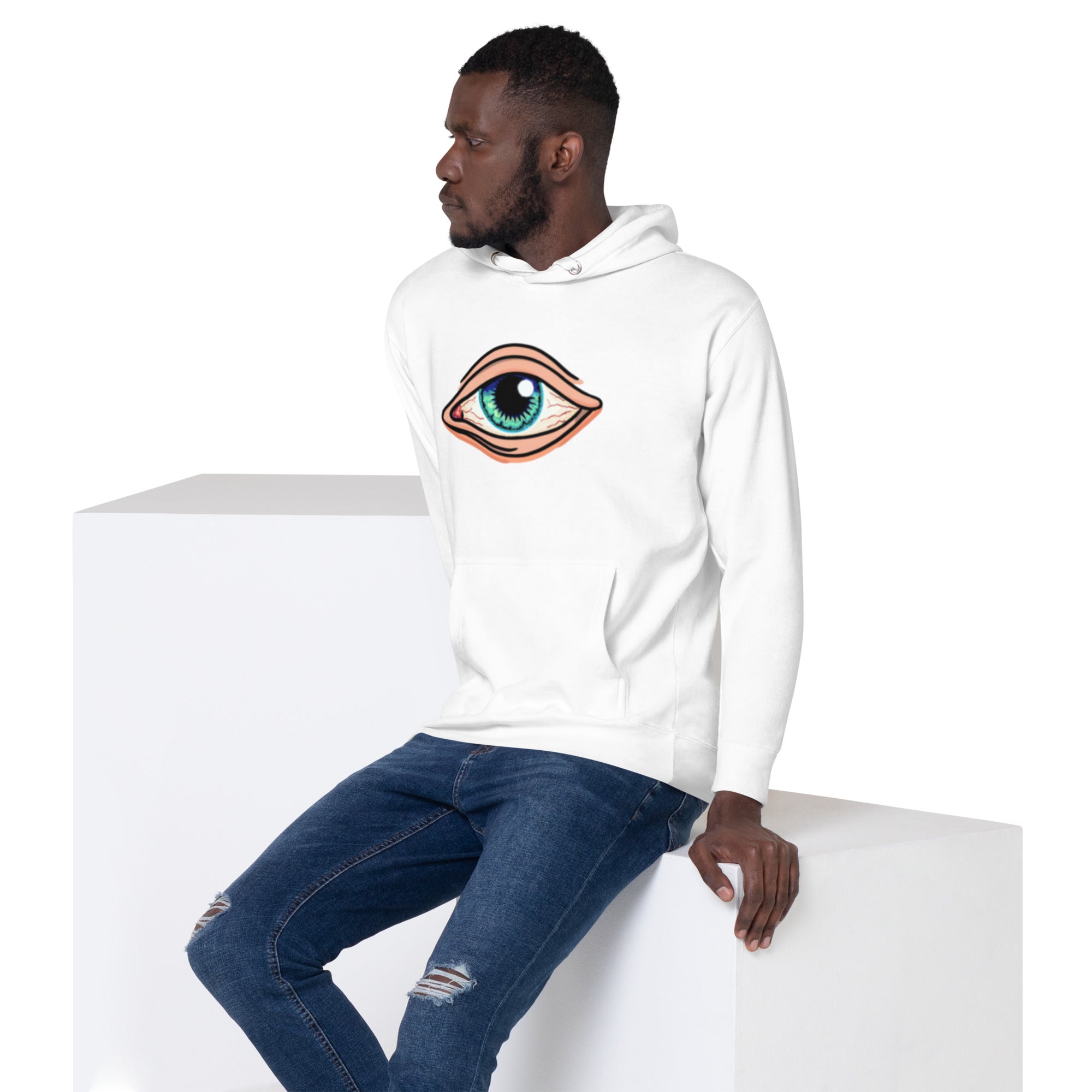 EYE Hoodie - EYE SEE YOU Mystical Design, Premium Comfort "ALL SEEING EYE" 3RD EYE HOODIE